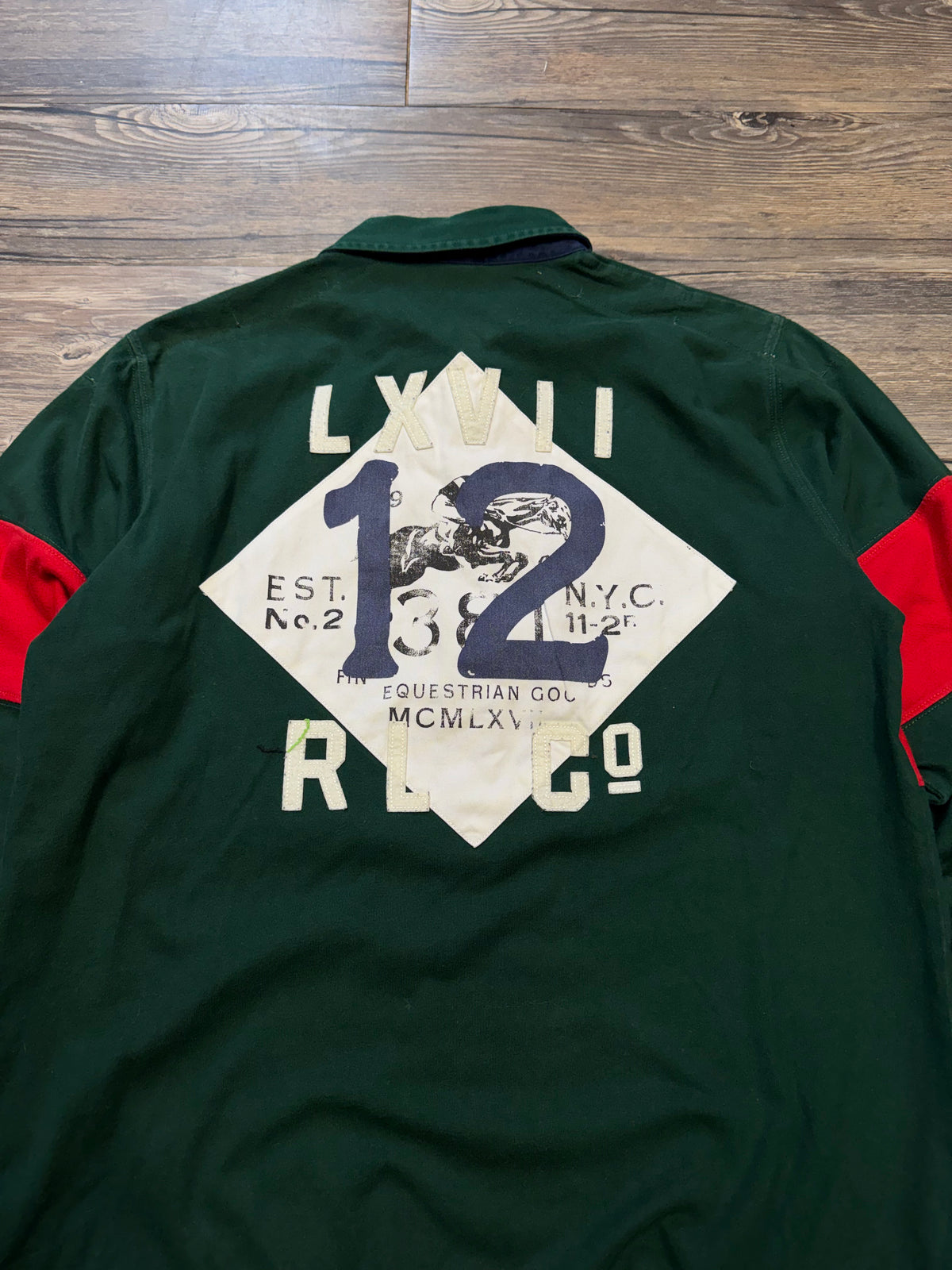POLO RALPH LAUREN COUNTY JOCKEY CLUB RUGBY SHIRT (M)