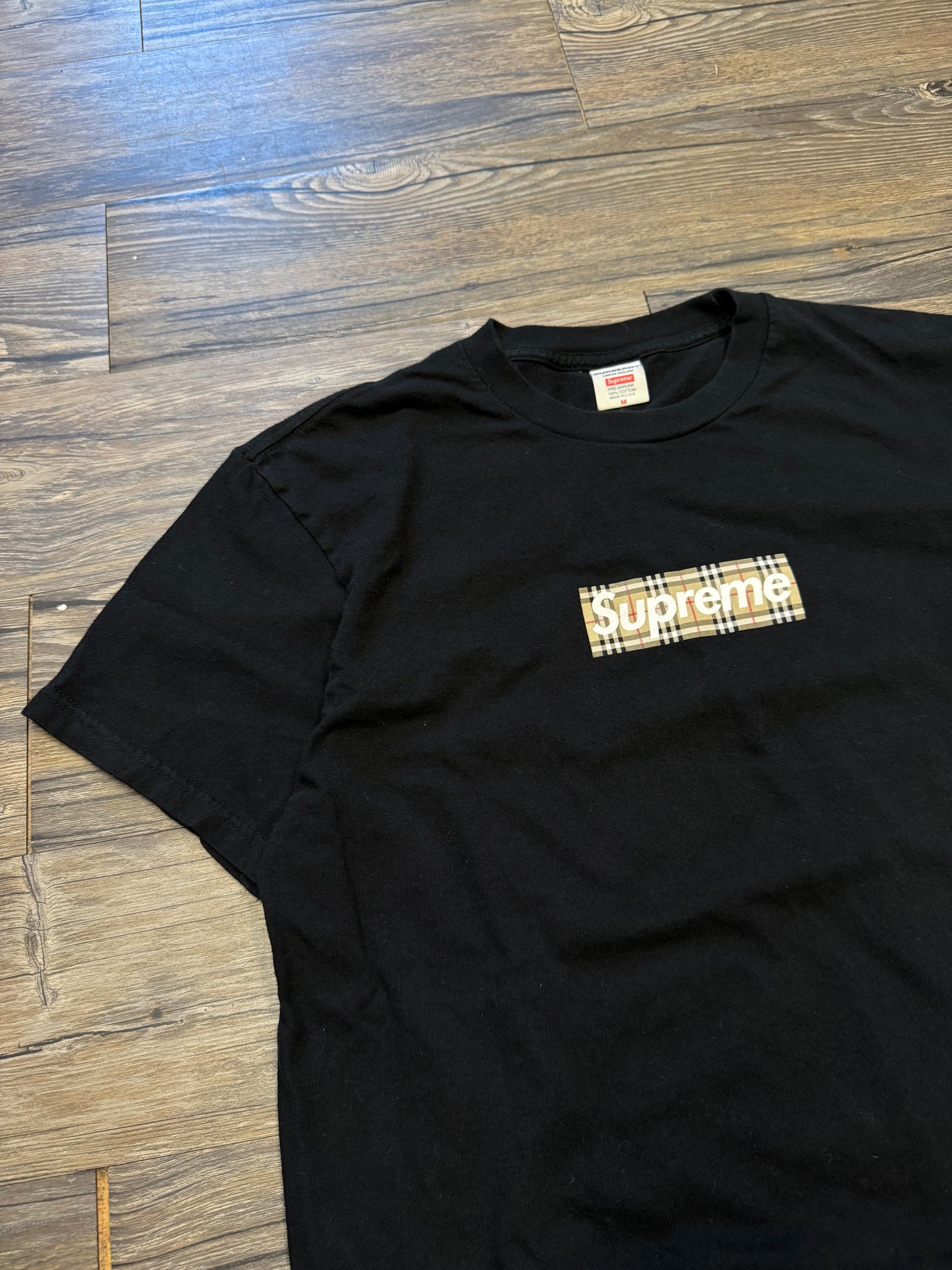 SUPREME BURBERRY BOX LOGO T-SHIRT (M)