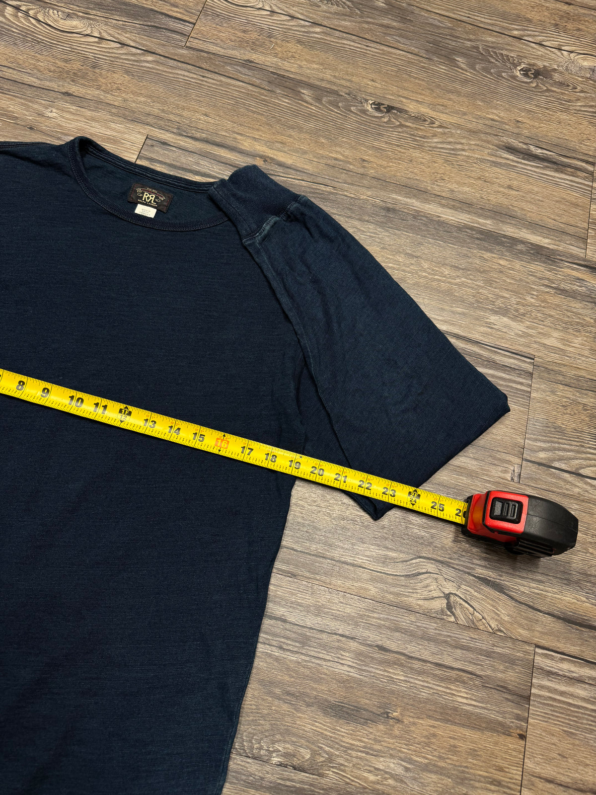 DOUBLE RL FADED BLUE SLUB LONGSLEEVE SHIRT (M)