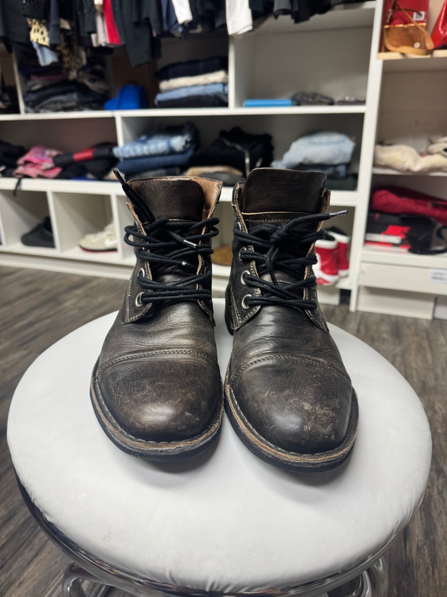 LONDON FLY LEATHER BOOTS (10.5)