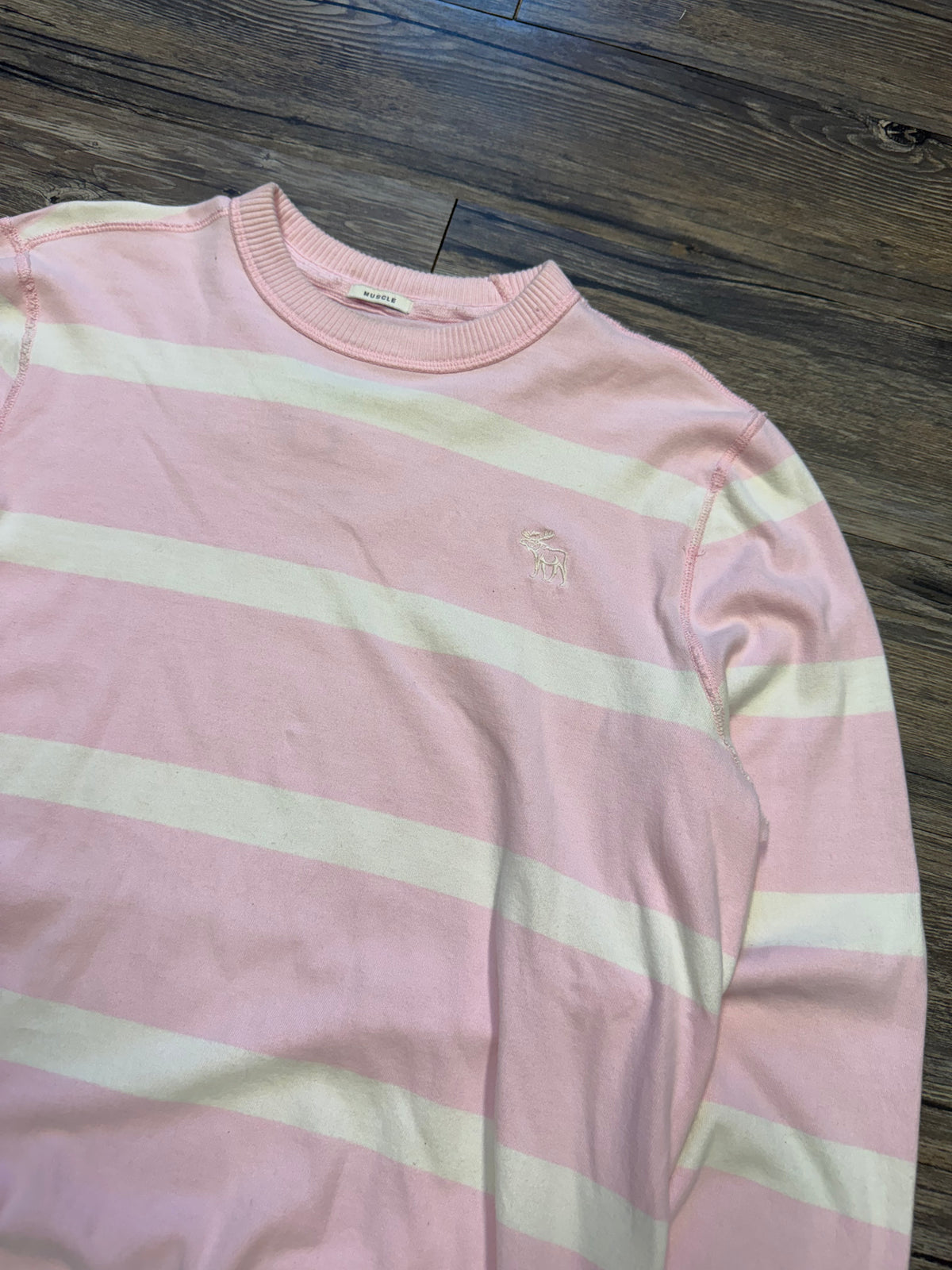 ABERCROMBIE & FITCH STRIPED LONG SLEEVE PULLOVER (XXL)