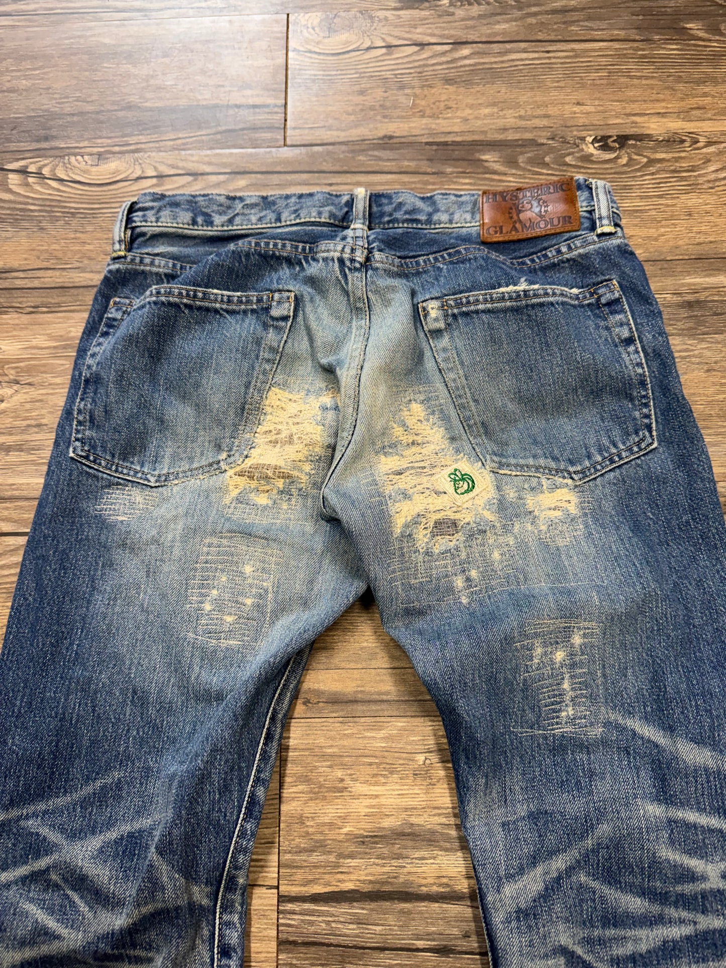 HYSTERIC GLAMOUR STUDDED DISTRESSED DENIM (30)