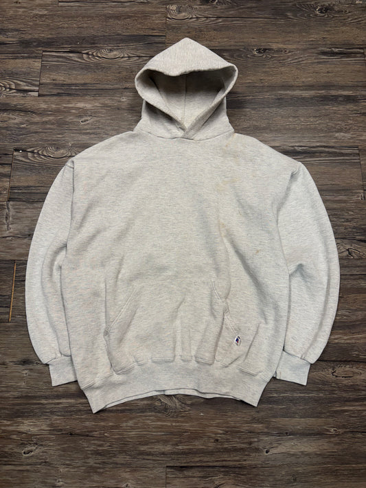 VINTAGE GREY RUSSELL BLANK HOODIE (XL)