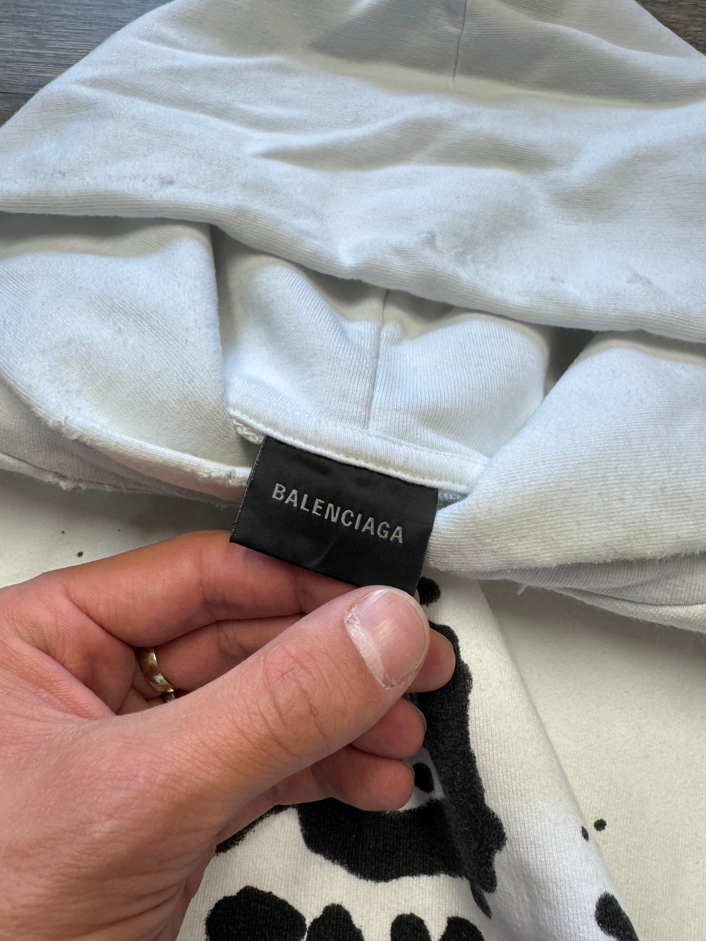 BALENCIAGA GRAFFITI HAND DRAWN HOODIE (M)