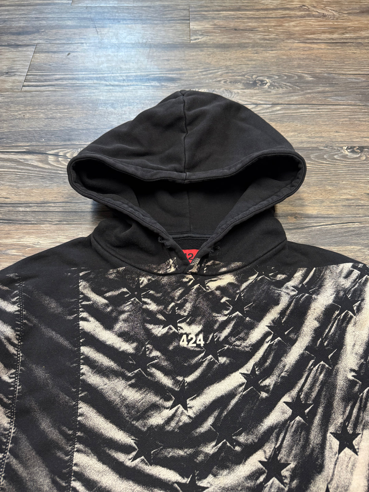 424 AMERICAN FLAG LOGO HOODIE (S)