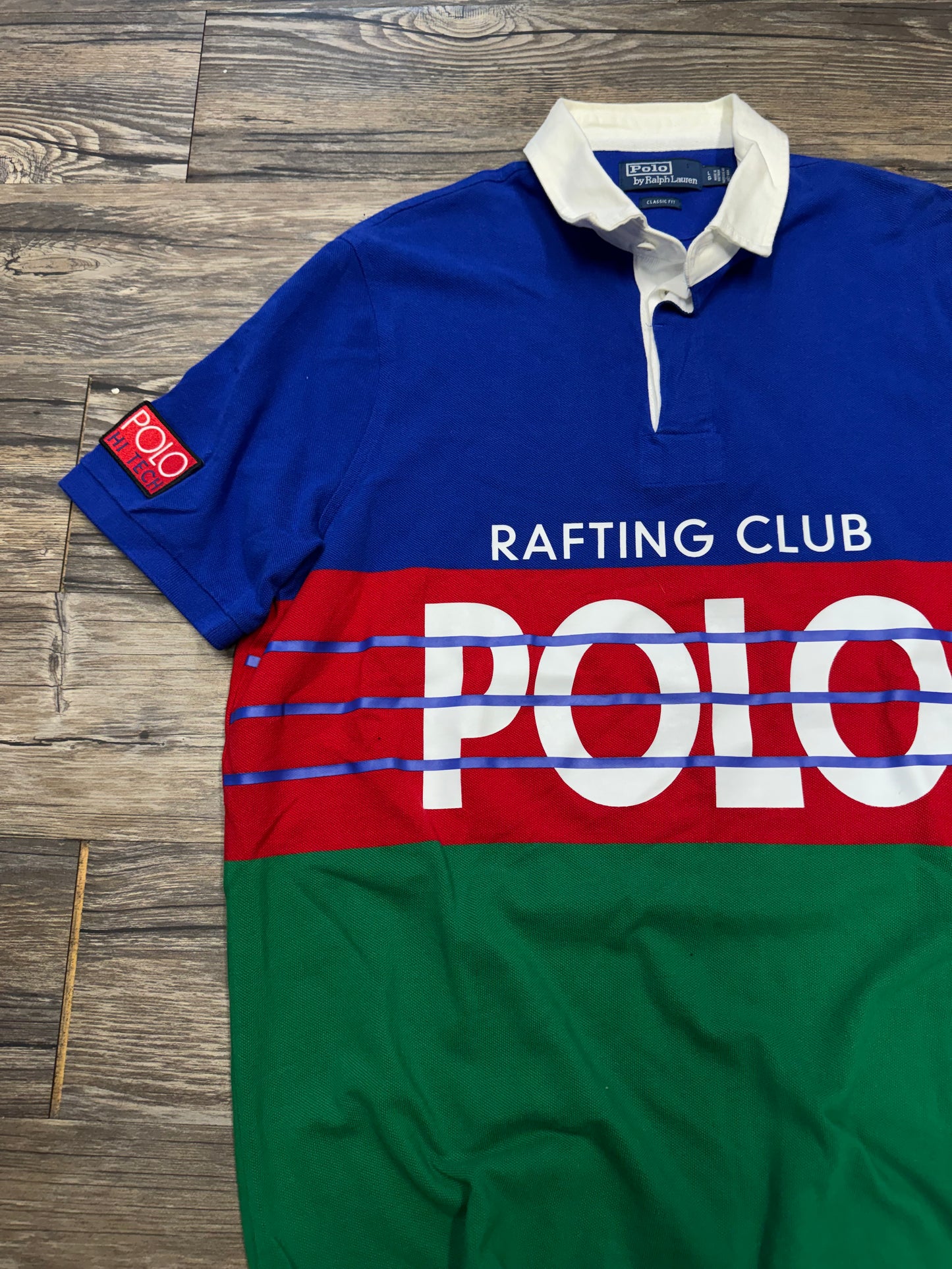 POLO RALPH LAUREN 90s HI TECH RAFTING CLUB SHIRT (L)
