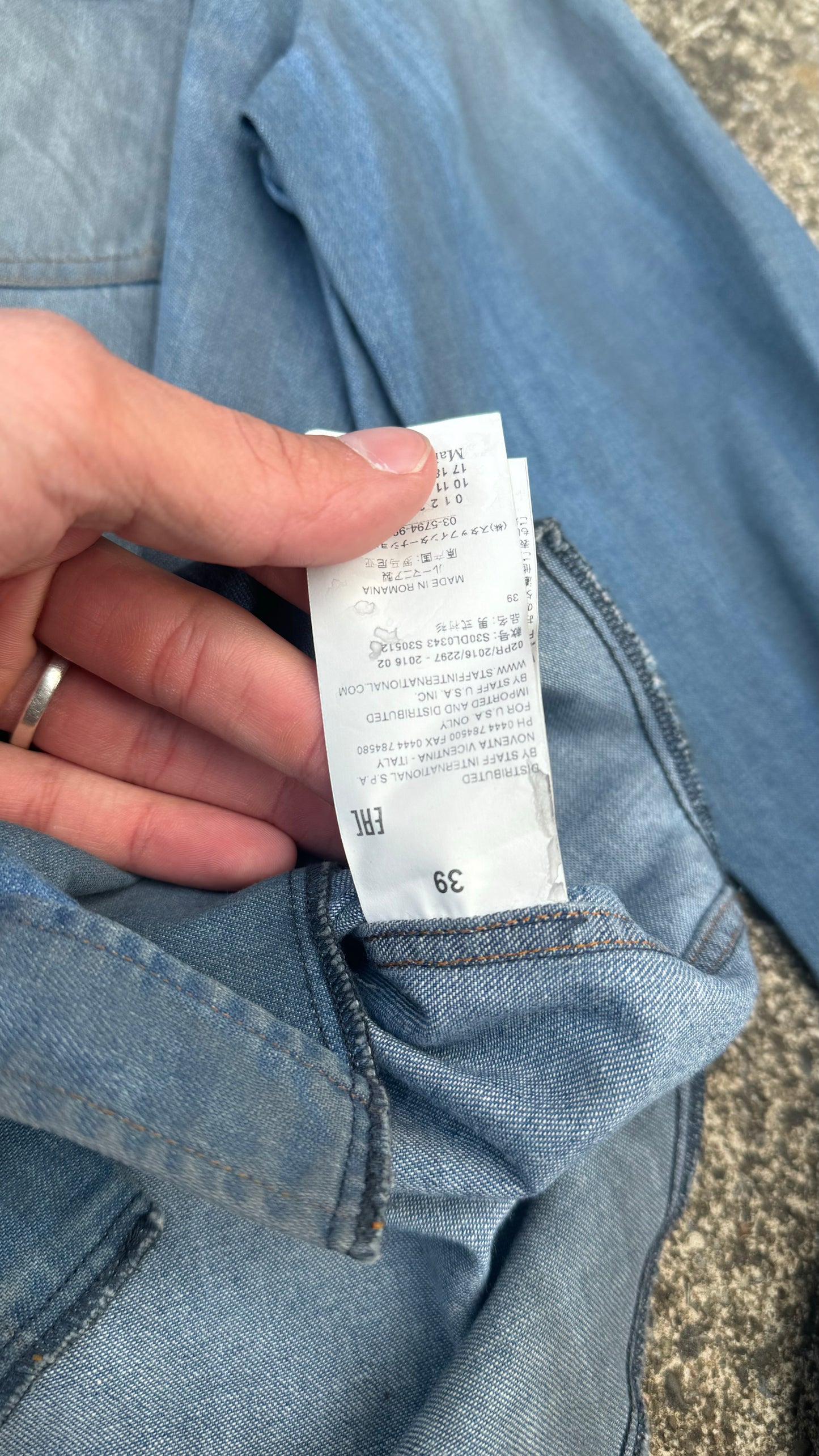 MAISON MARGIELA FADED DENIM SHIRT (L)