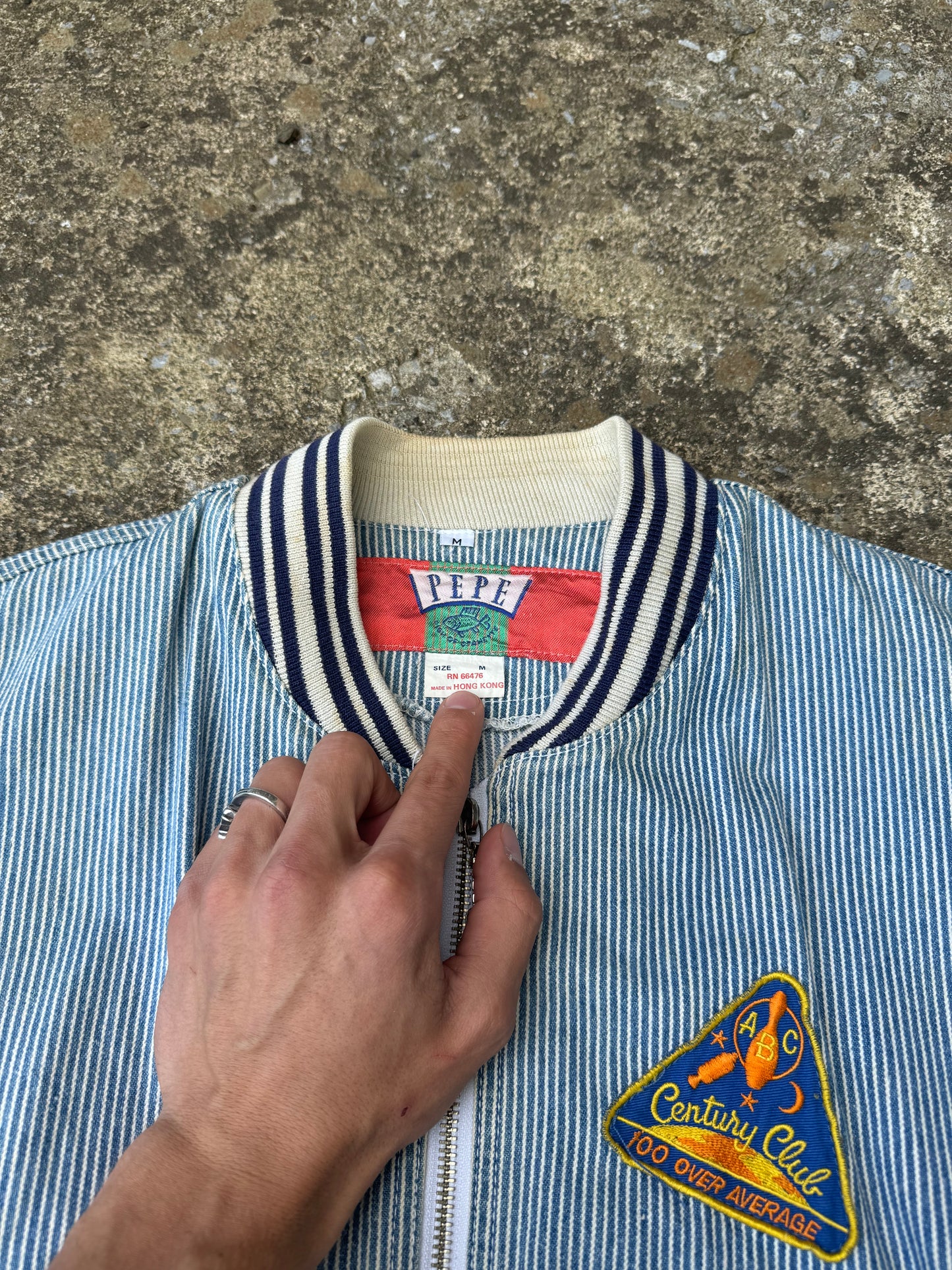 90s PEPE PATCHWORK JACKET (M) WMNS