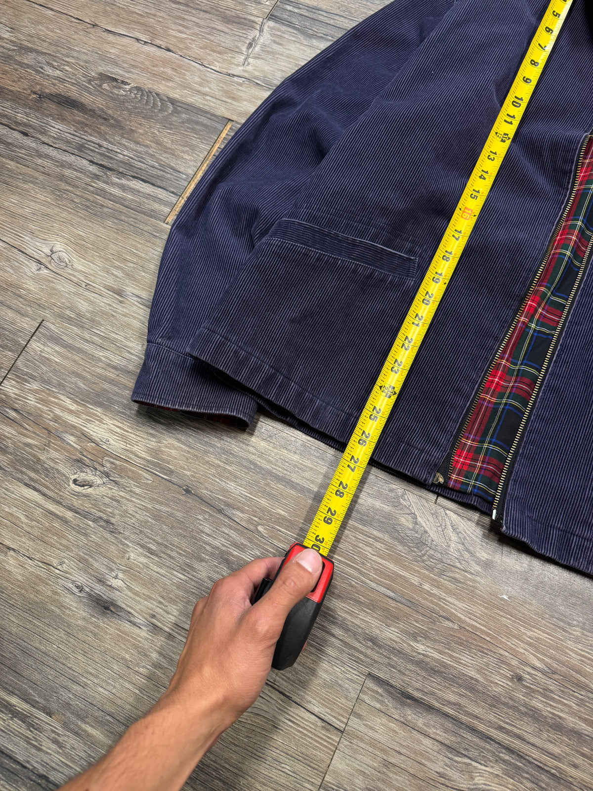 POLO RALPH LAUREN GOLF PADDED TARTAN HARRINGTON JACKET (L)
