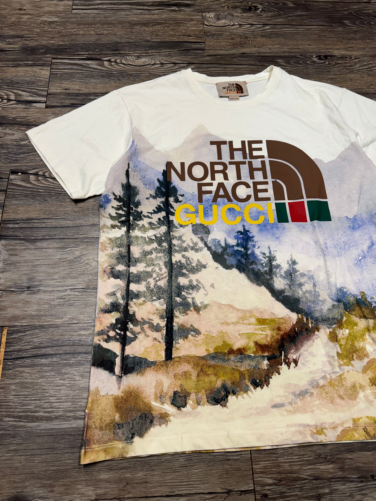 GUCCI X TNF ‘TRAIL PRINT’ AOP T-SHIRT (M)