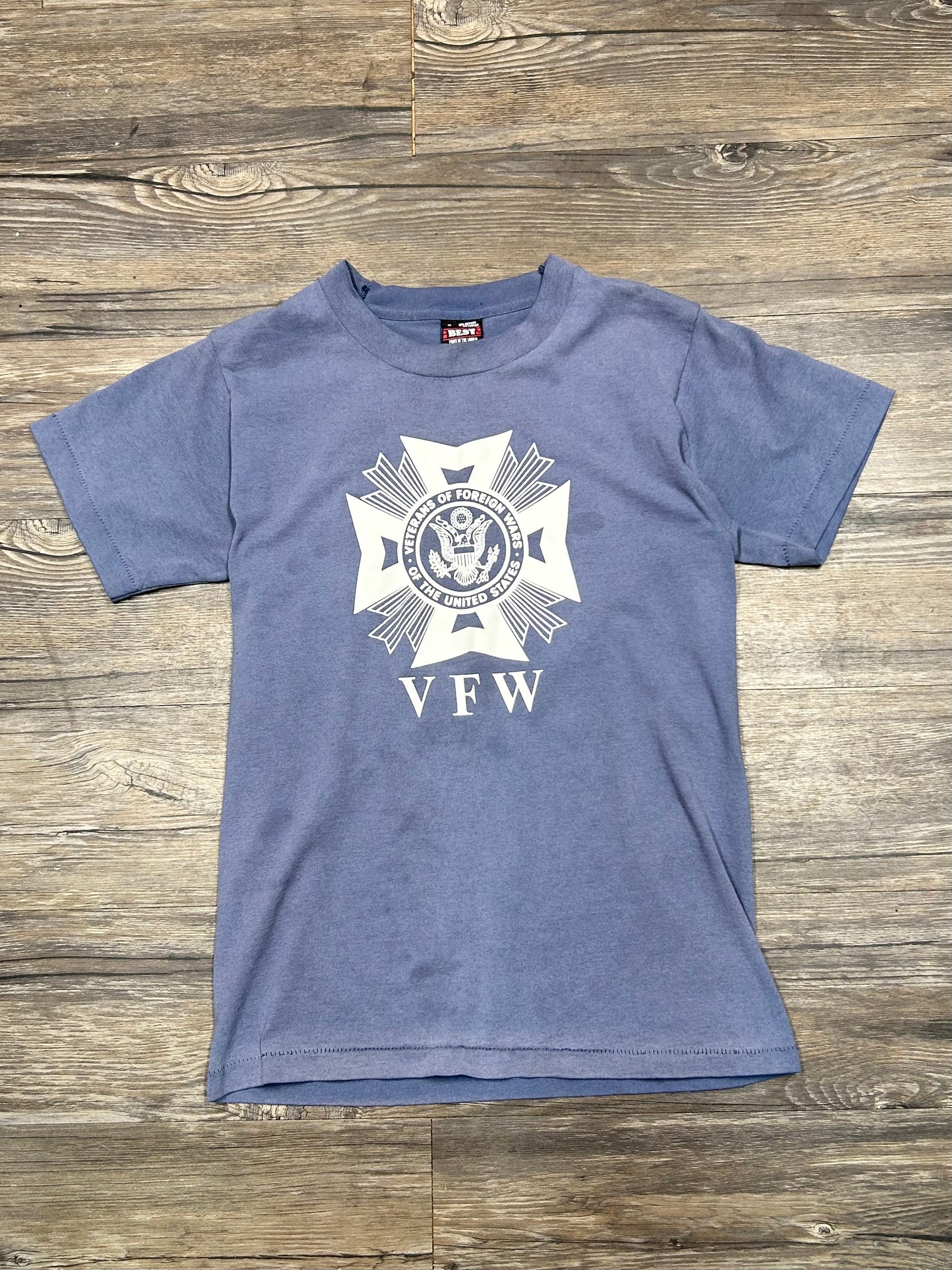 90’S SUN FADED VFW VETERANS T-SHIRT (SMALL)