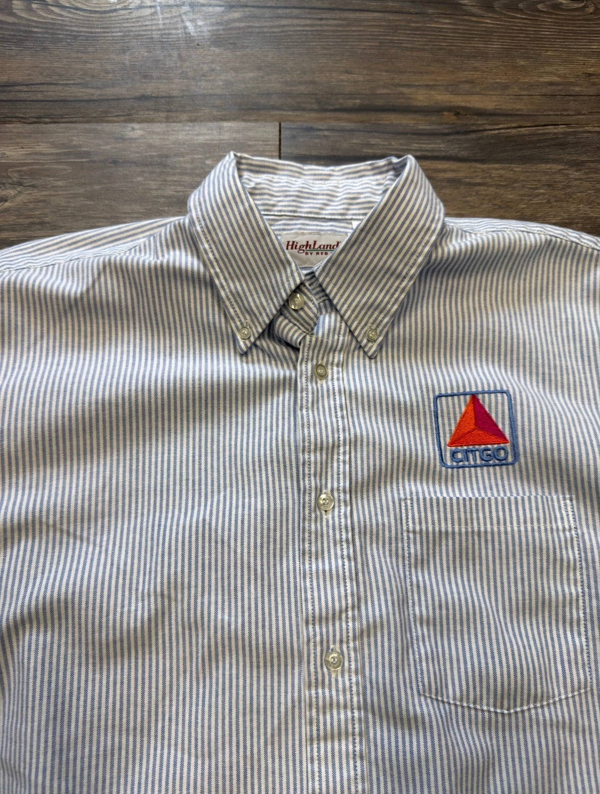 VINTAGE CITGO STRIPED SHIRT (L)