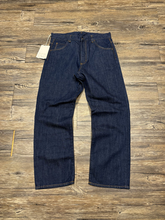 ACNE STUDIOS DARK BLUE WASH FLATE JEANS (32x32)
