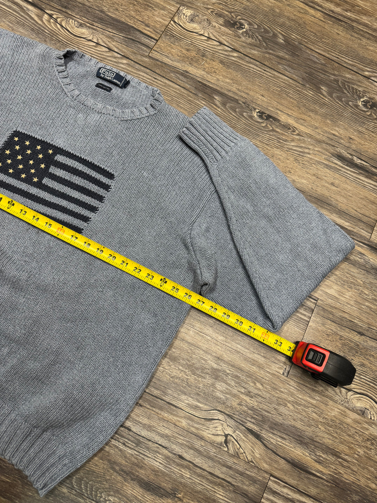 POLO RALPH LAUREN BABY BLUE AMERICAN FLAG KNIT (XXL)