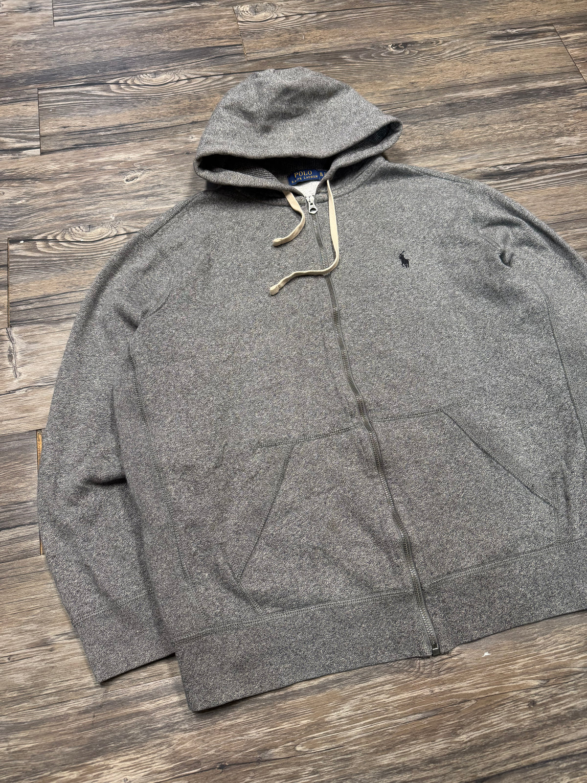 POLO RALPH LAUREN FLEECE FULL-ZIP HOODIE (M)