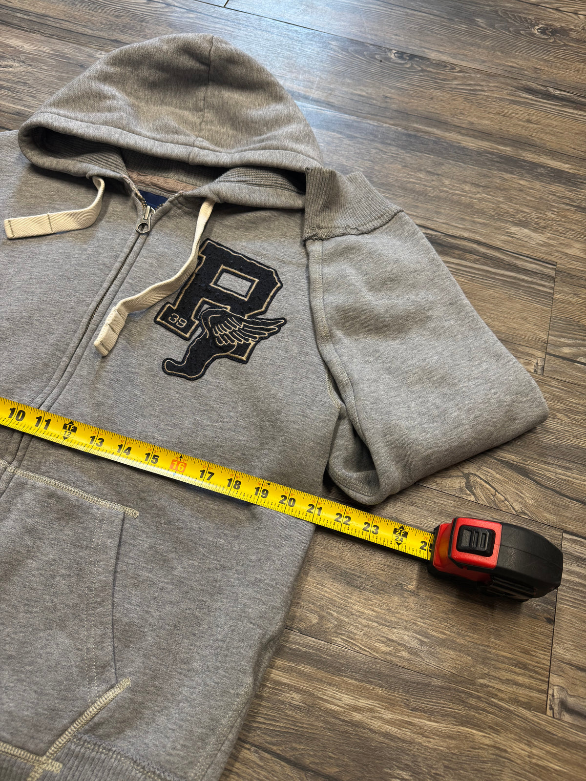 POLO RALPH LAUREN RUGBY VARSITY WING GRAPHIC HOODIE (L)
