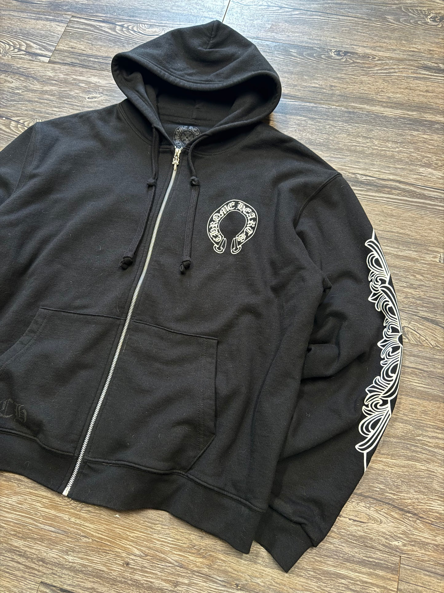 CHROME HEARTS HORSESHOE ZIP-UP HOODIE (L)