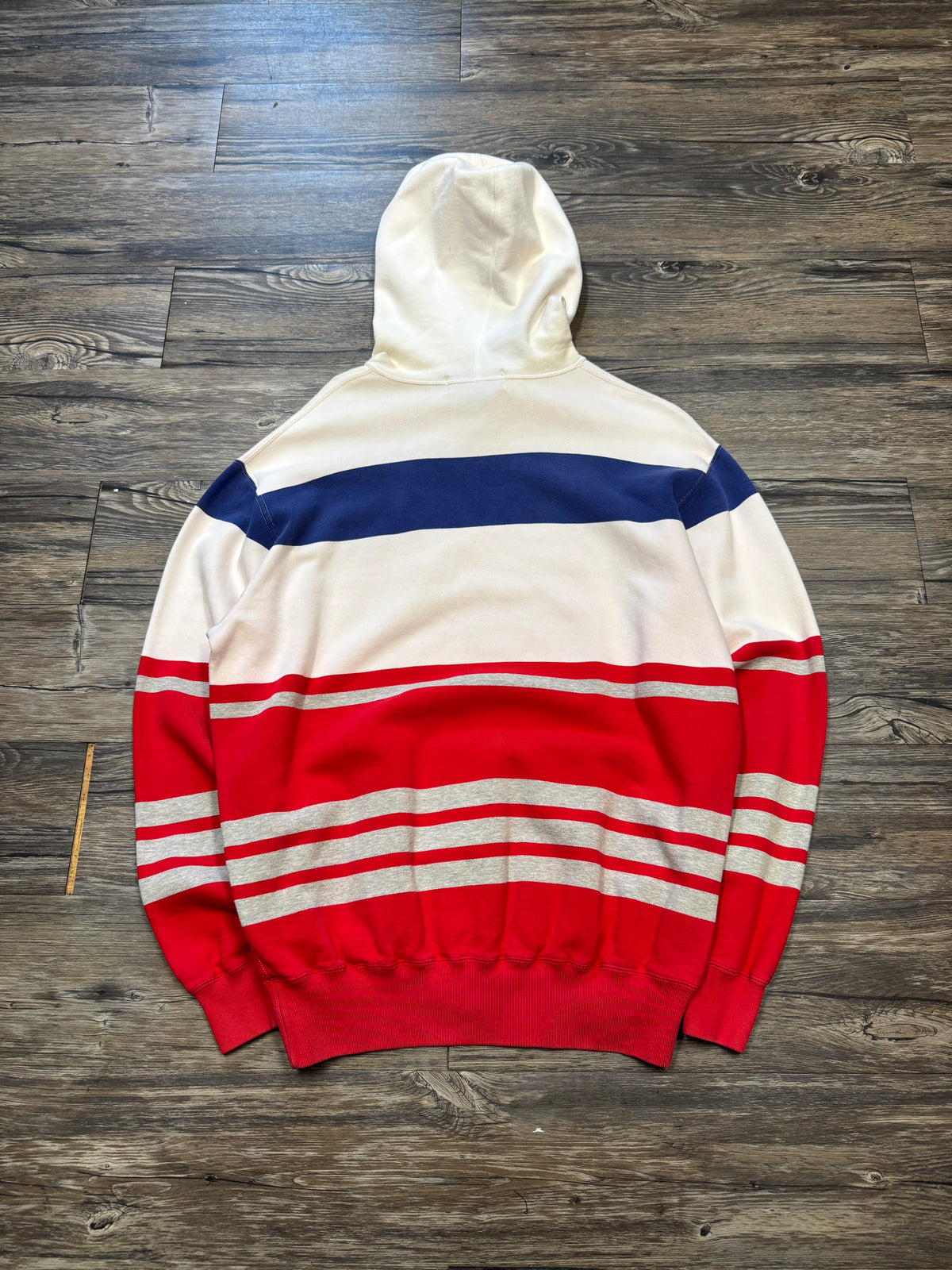 90’s POLO SPORT RALPH LAUREN STRIPED HOODIE (M)