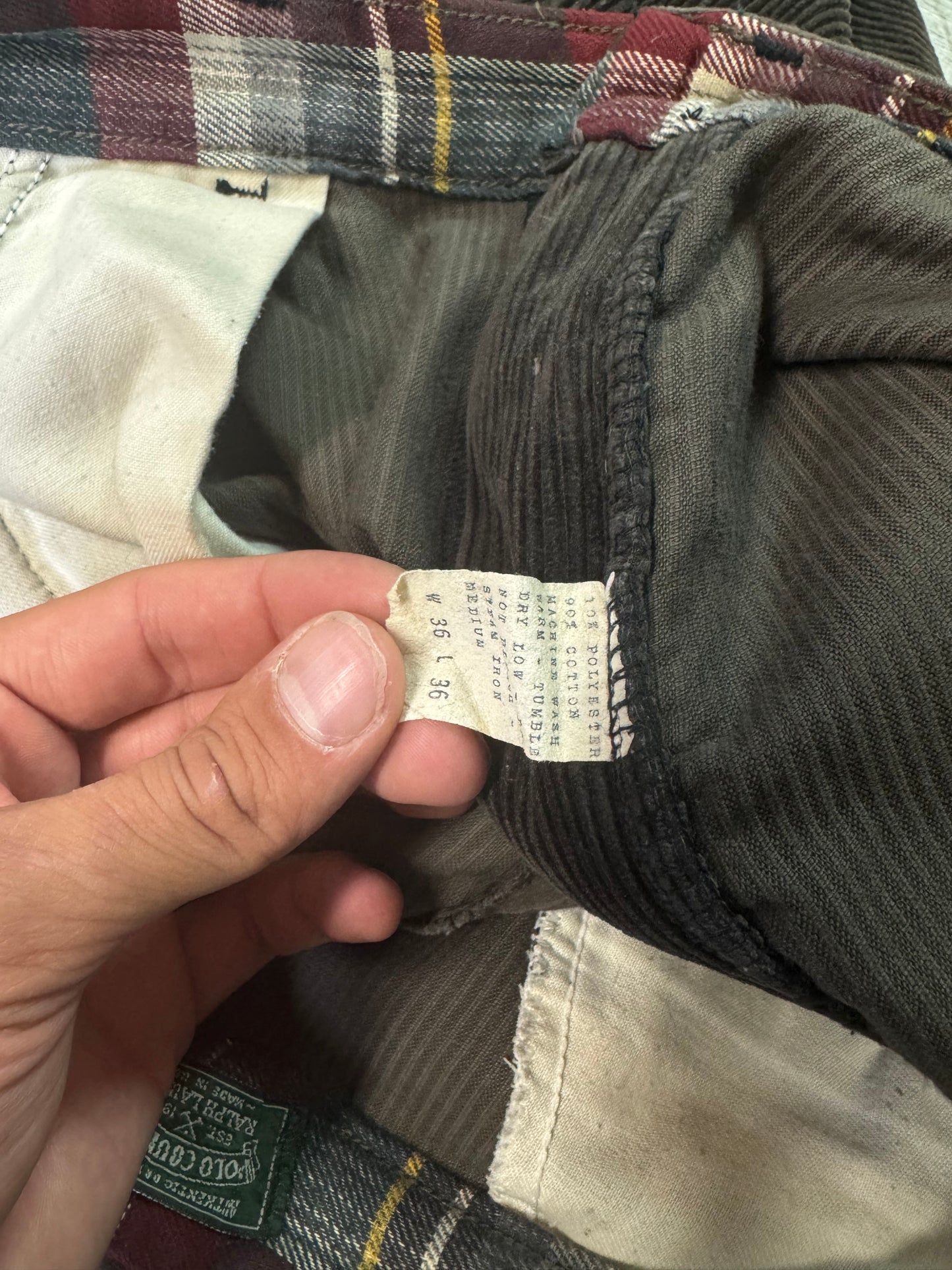 POLO RALPH LAUREN COUNTRY 90’s CORDUROY PANTS (34x30)