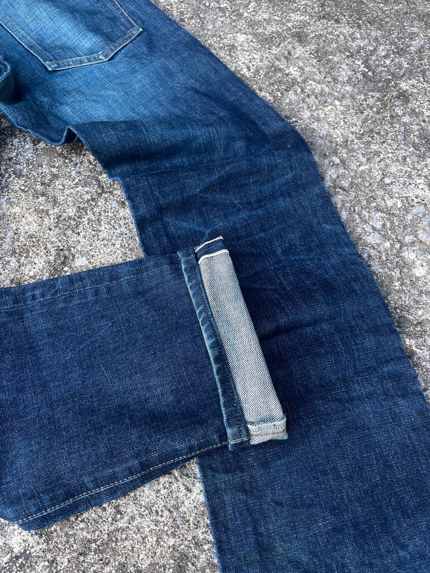 NOM DE GUERRE DARK WASH DENIM