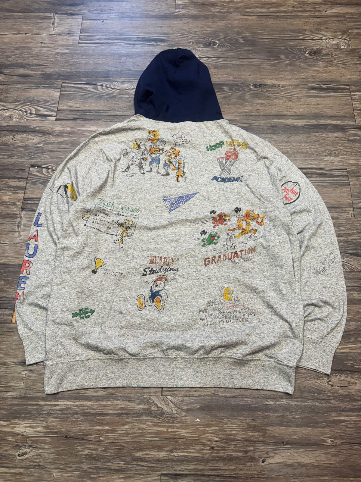 POLO RALPH LAUREN COLLEGIATE YALE TIGER AFTER HOOD SWEATSHIRT (XXL)