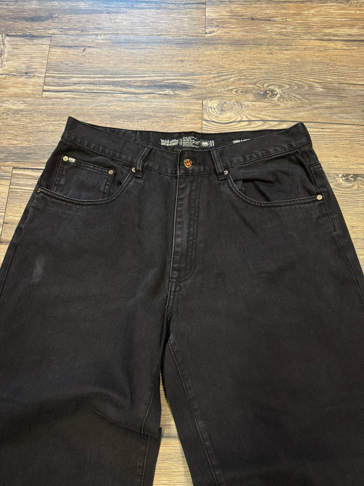 ECKO 5 POCKET UNLTD DENIM WIDE LEG JEANS (34)