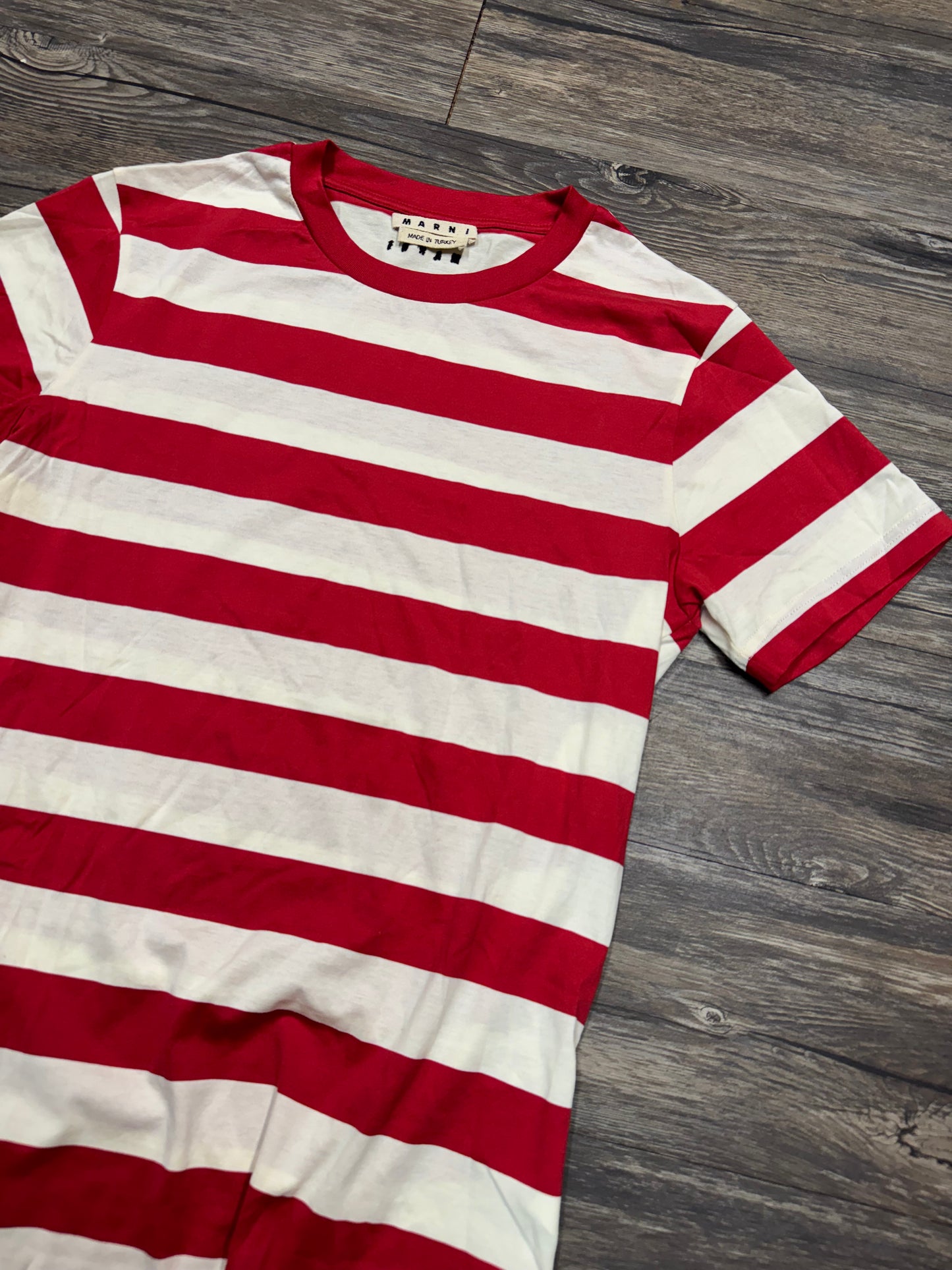 MARNI RED STRIPED TEE (M)