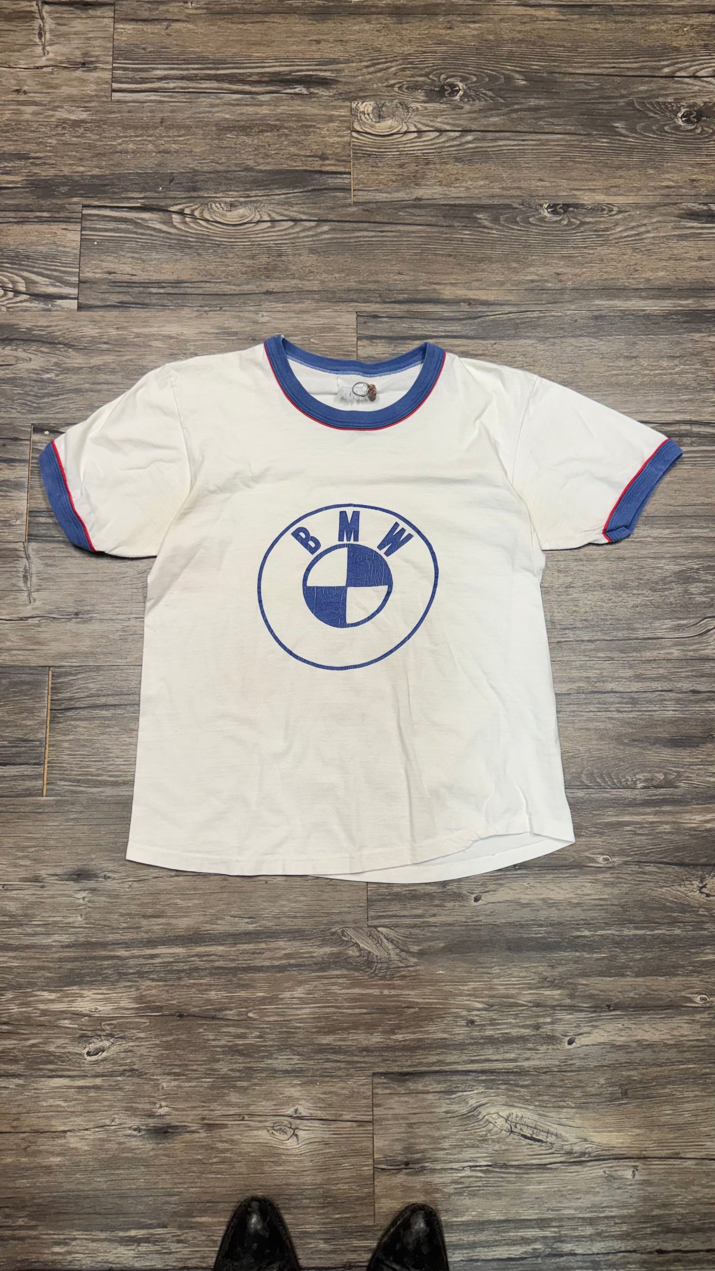 VINTAGE BMW LOGO RINGER TEE (M)