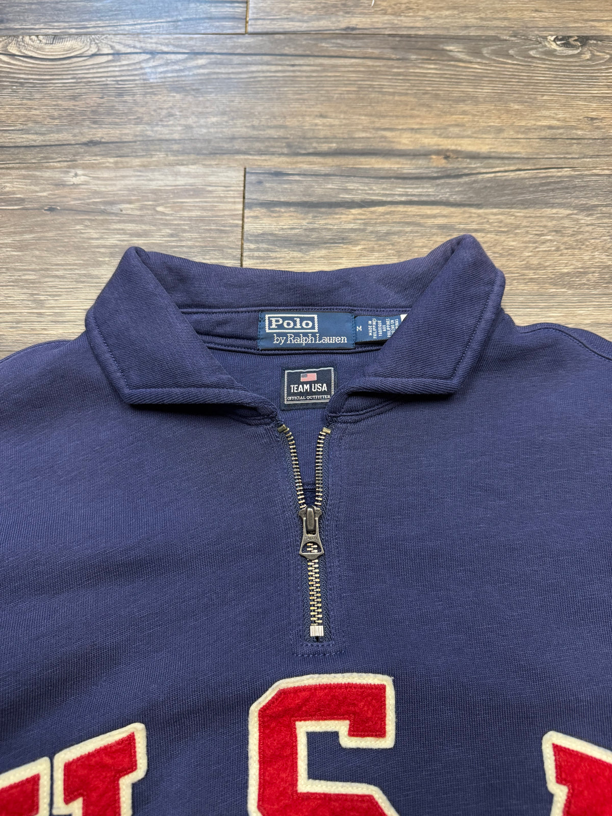 POLO RALPH LAUREN "USA" QUARTER-ZIP (M)