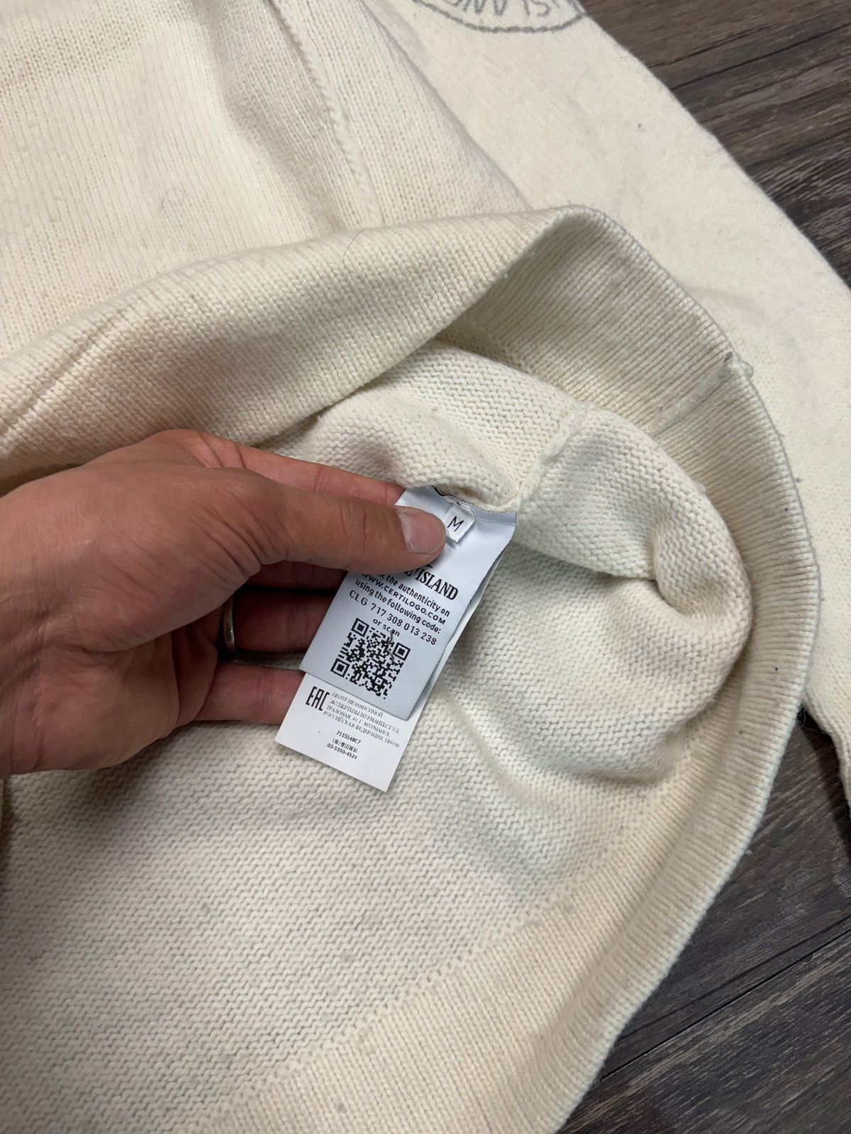 STONE ISLAND 1990’s MOCK NECK WOOL CREWNECK SWEATER (M)