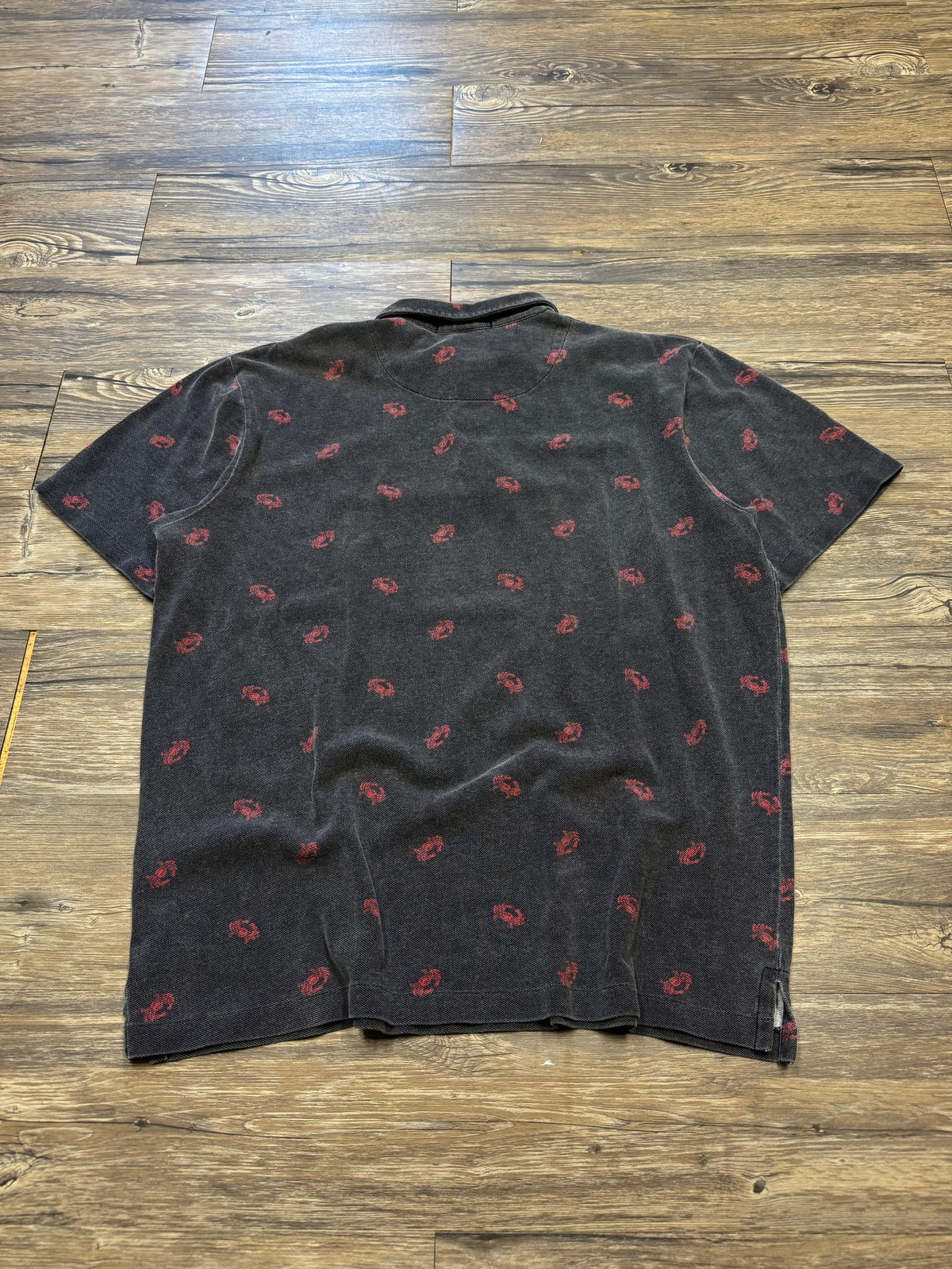 POLO RALPH LAUREN RIBBED COTTON CRAB PRINT POLO (L)