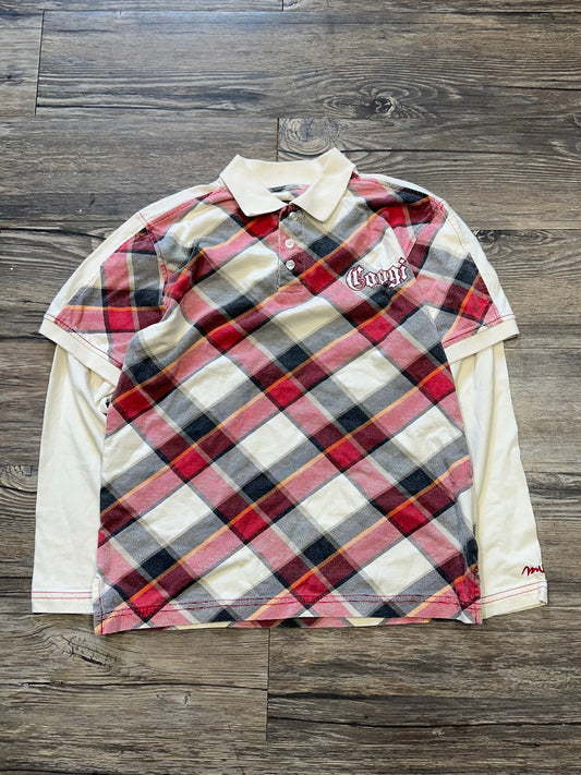 COOGI PLAID LONG SLEEVE (SMALL)