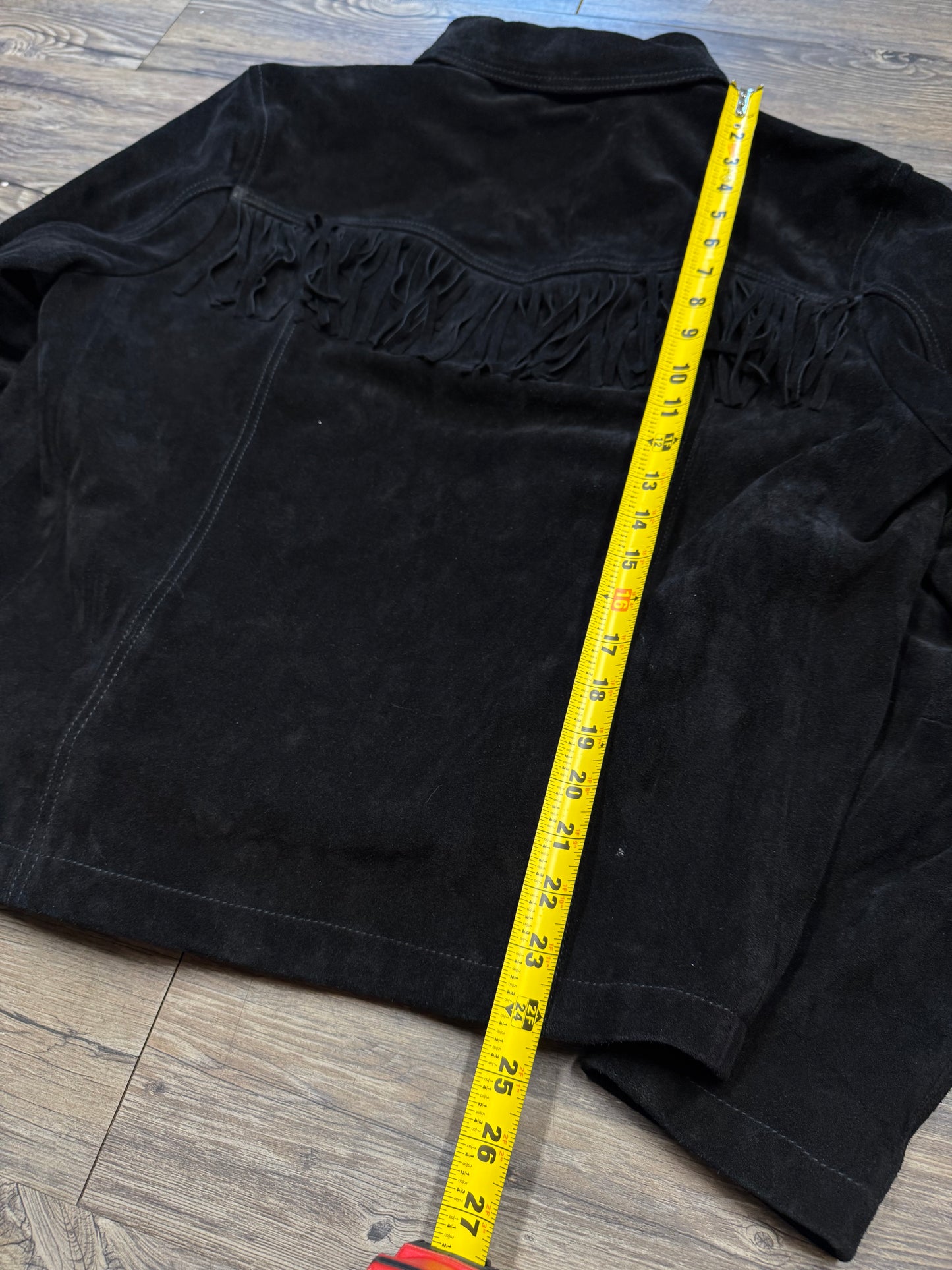 ALL SAINTS WARREN SUEDE FRINGE LEATHER JACKET (M)