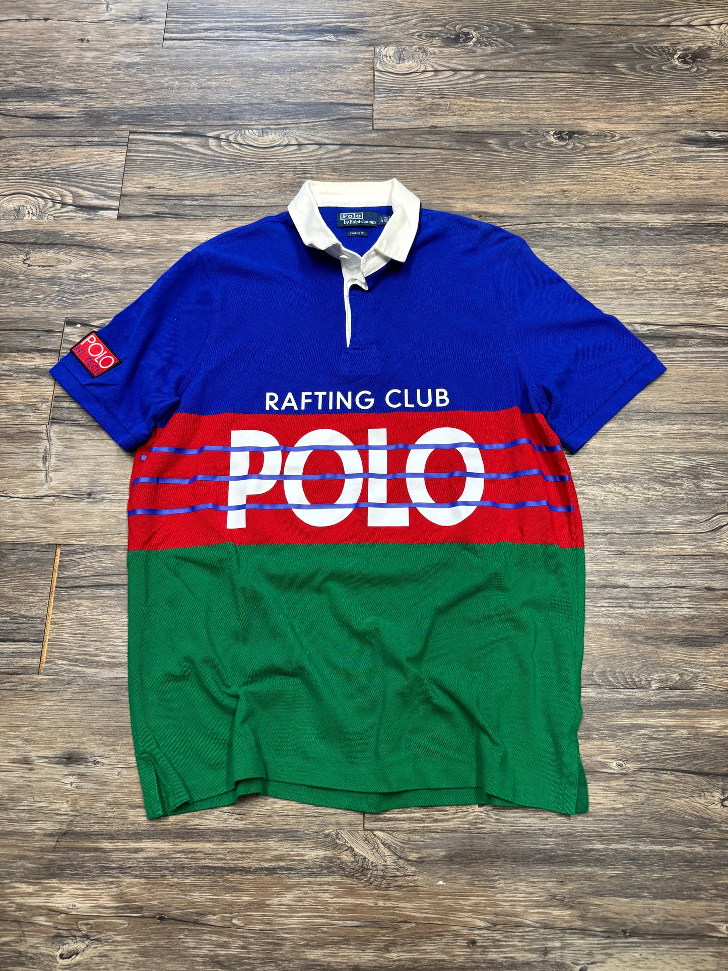 POLO RALPH LAUREN 90s HI TECH RAFTING CLUB SHIRT (L)