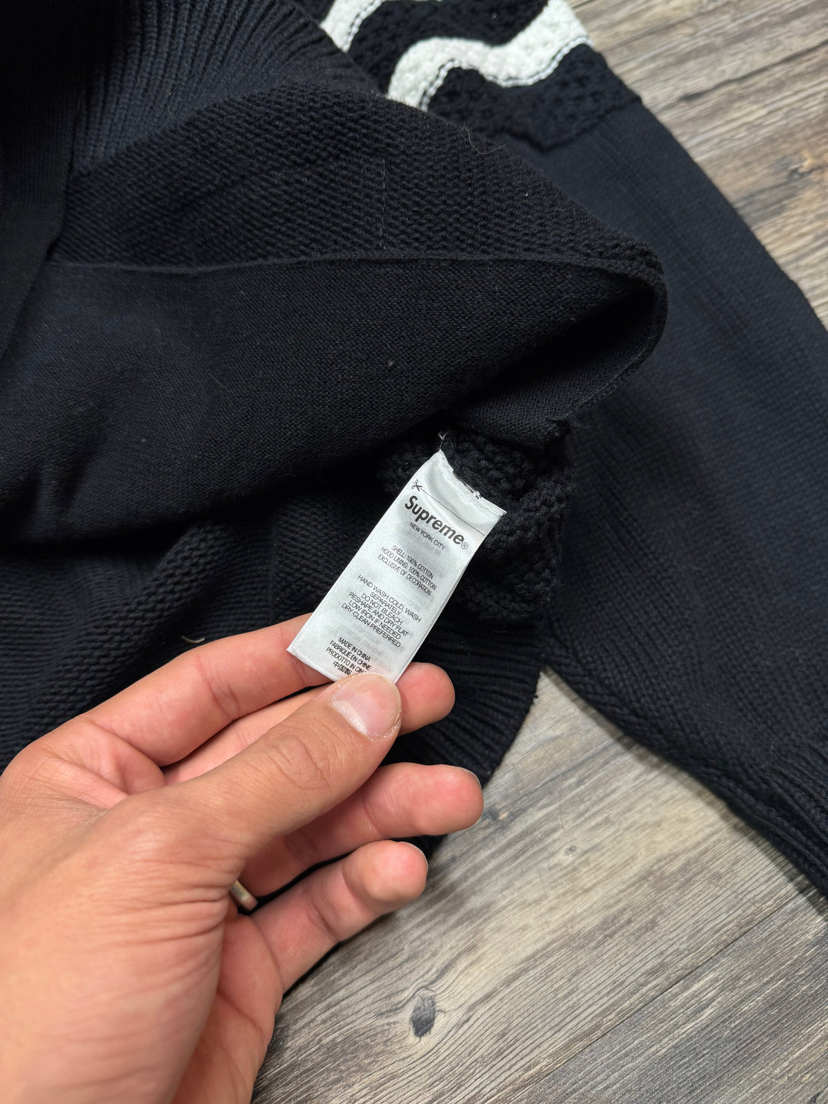 SUPREME SS/25 SPORT CROCHET ZIP-UP HOODIE (M)