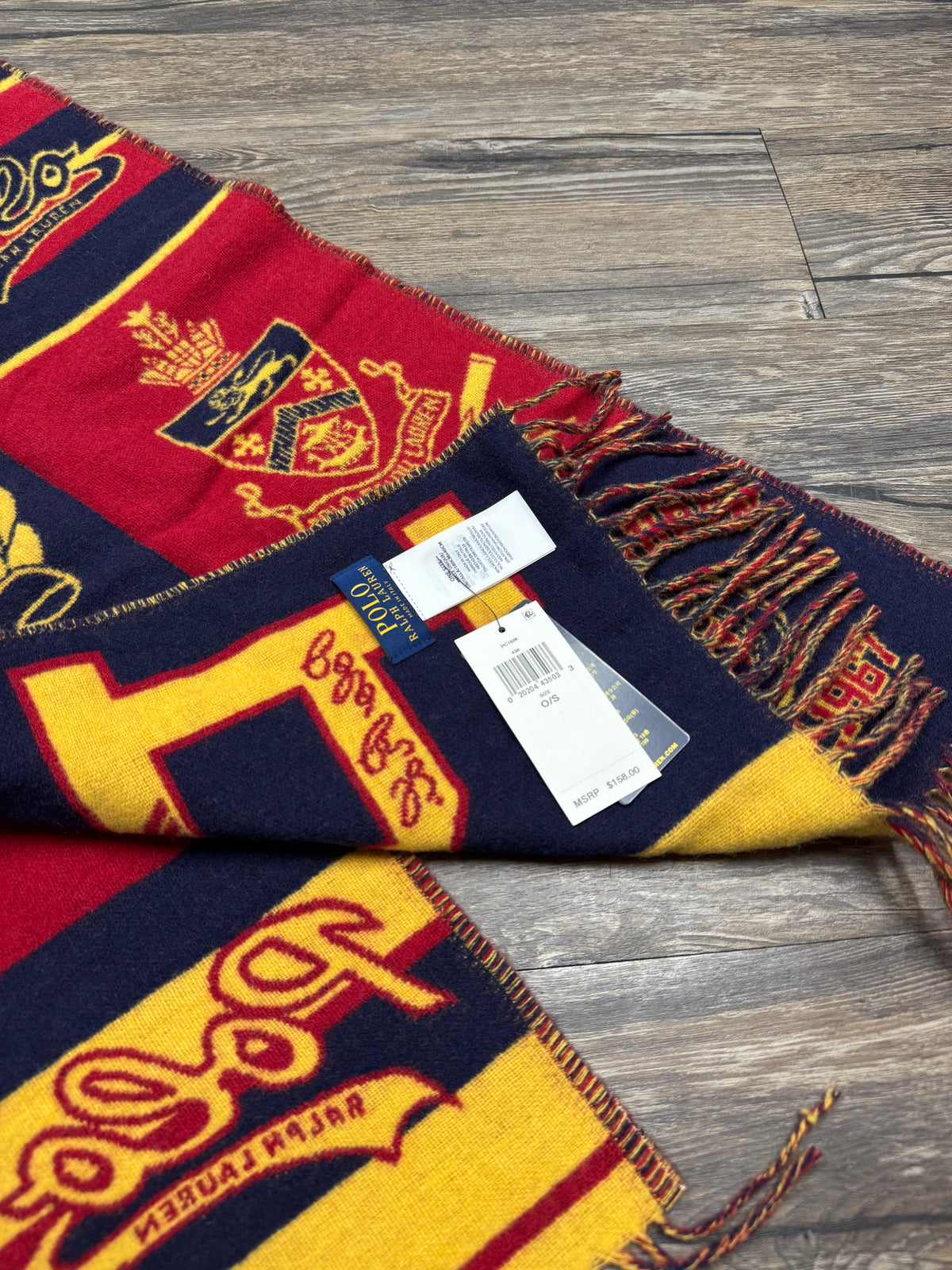 POLO RALPH LAUREN CREST COLLEGIATE SCARF (OS)