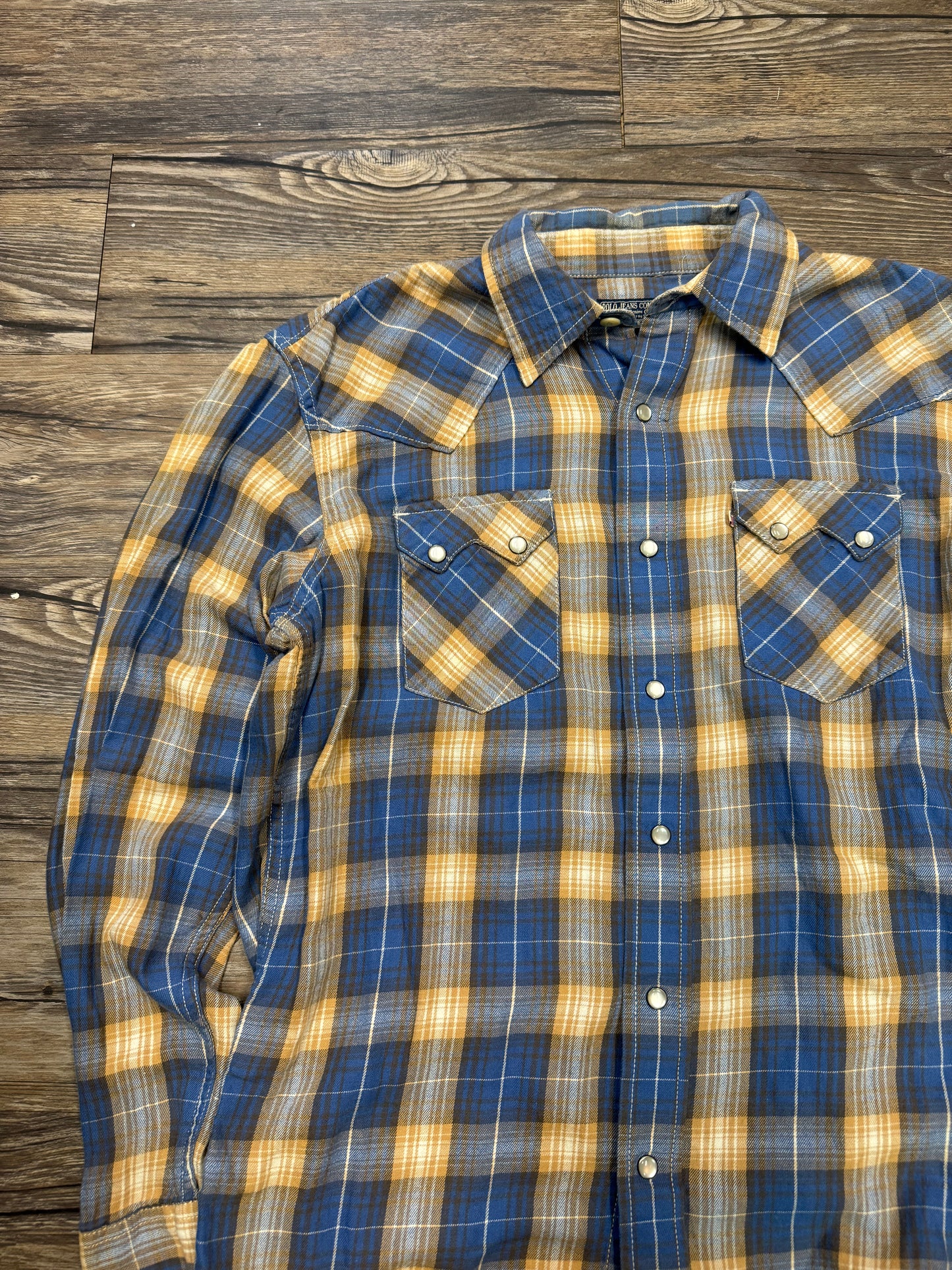POLO JEANS COMPANY PLAID SHIRT (M)