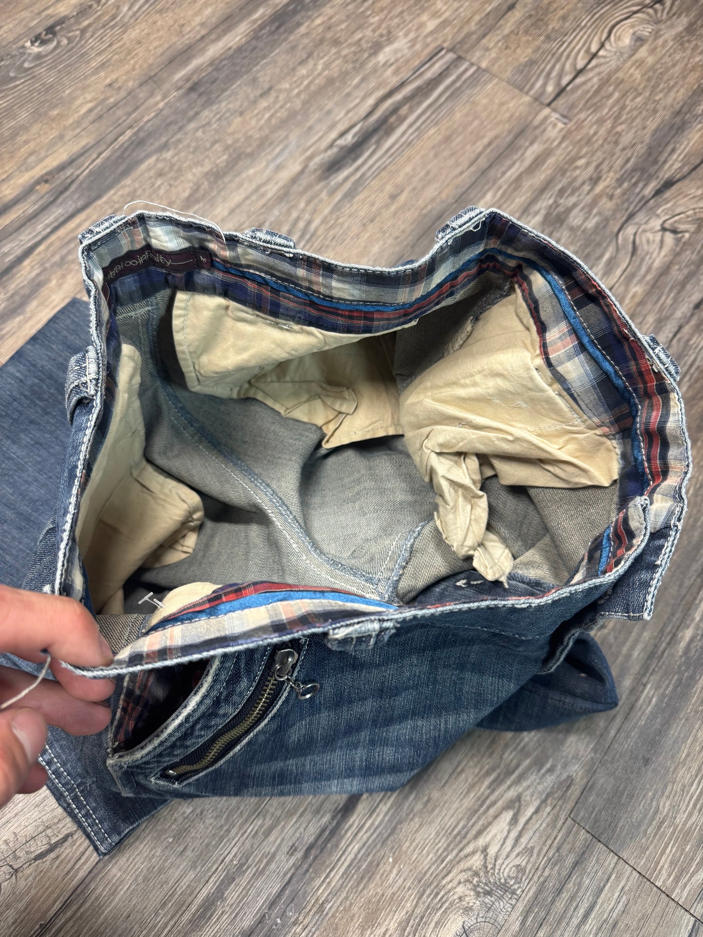 JAPANESE NEUTRAL INFINITY JEANS PLAID LINING (30x31)