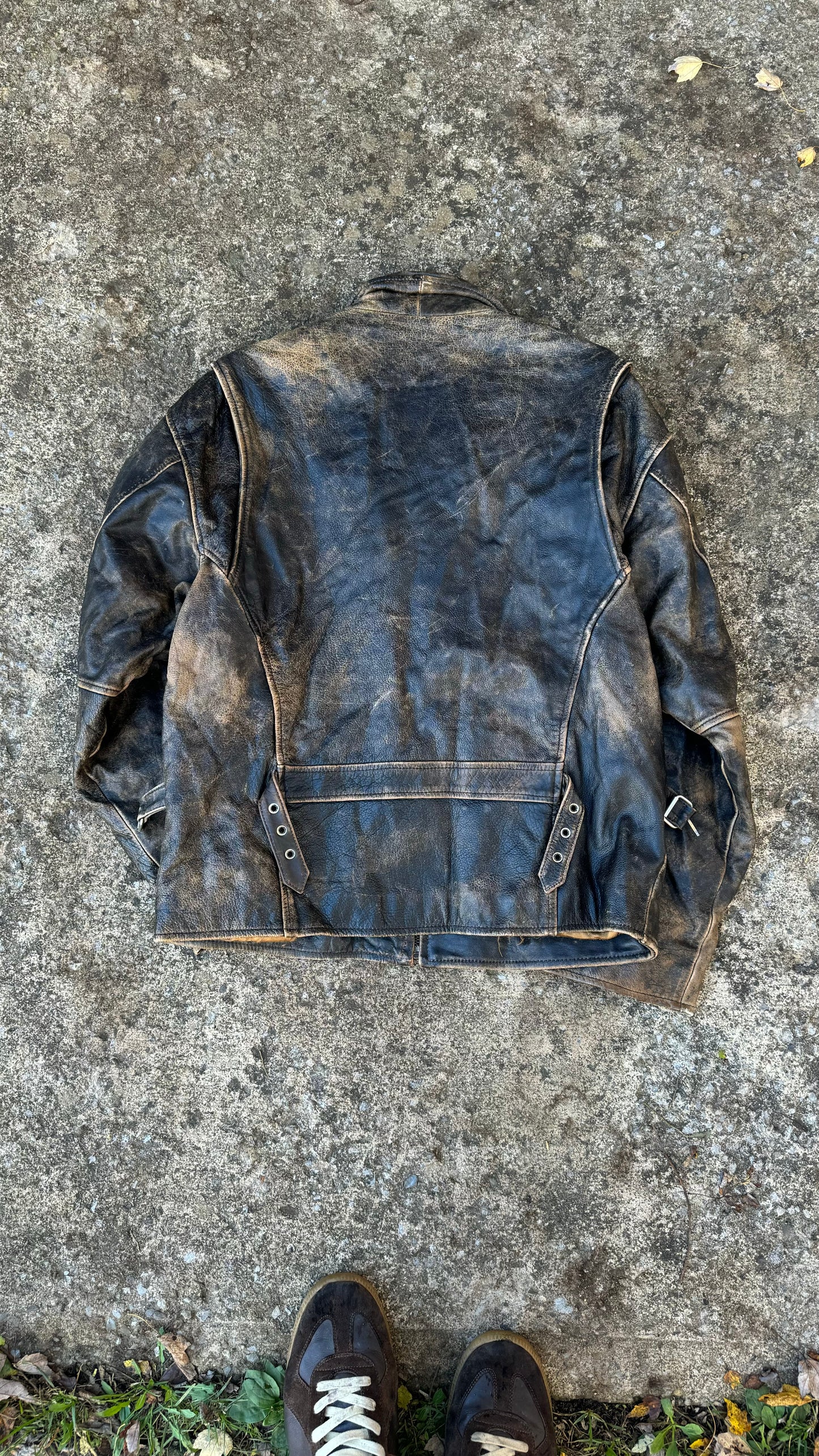 MIRAGE FADED LEATHER JACKET (L)