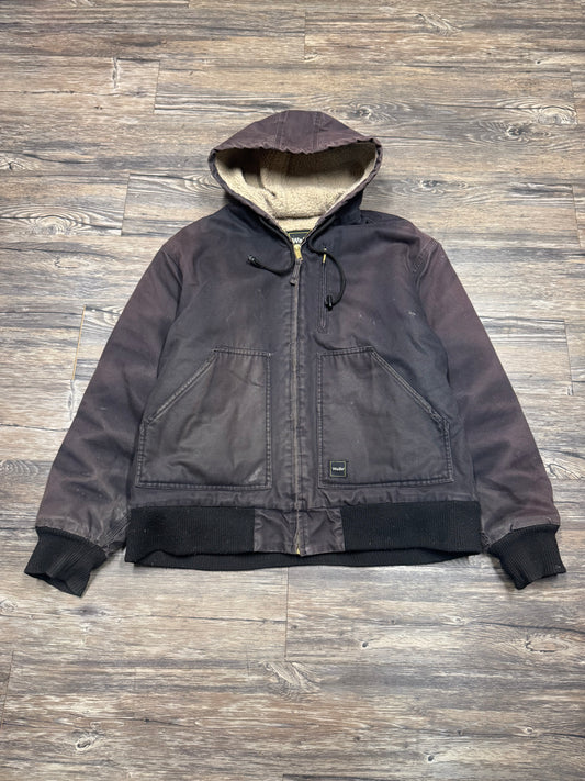 WALLS SUNFADED SHERPA LINED WHISKERING ZIP UP JACKET (L)
