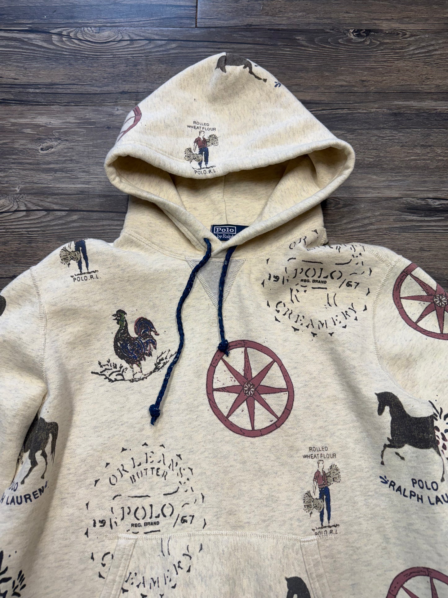 POLO RALPH LAUREN FARM SKETCHES HOODIE (M)