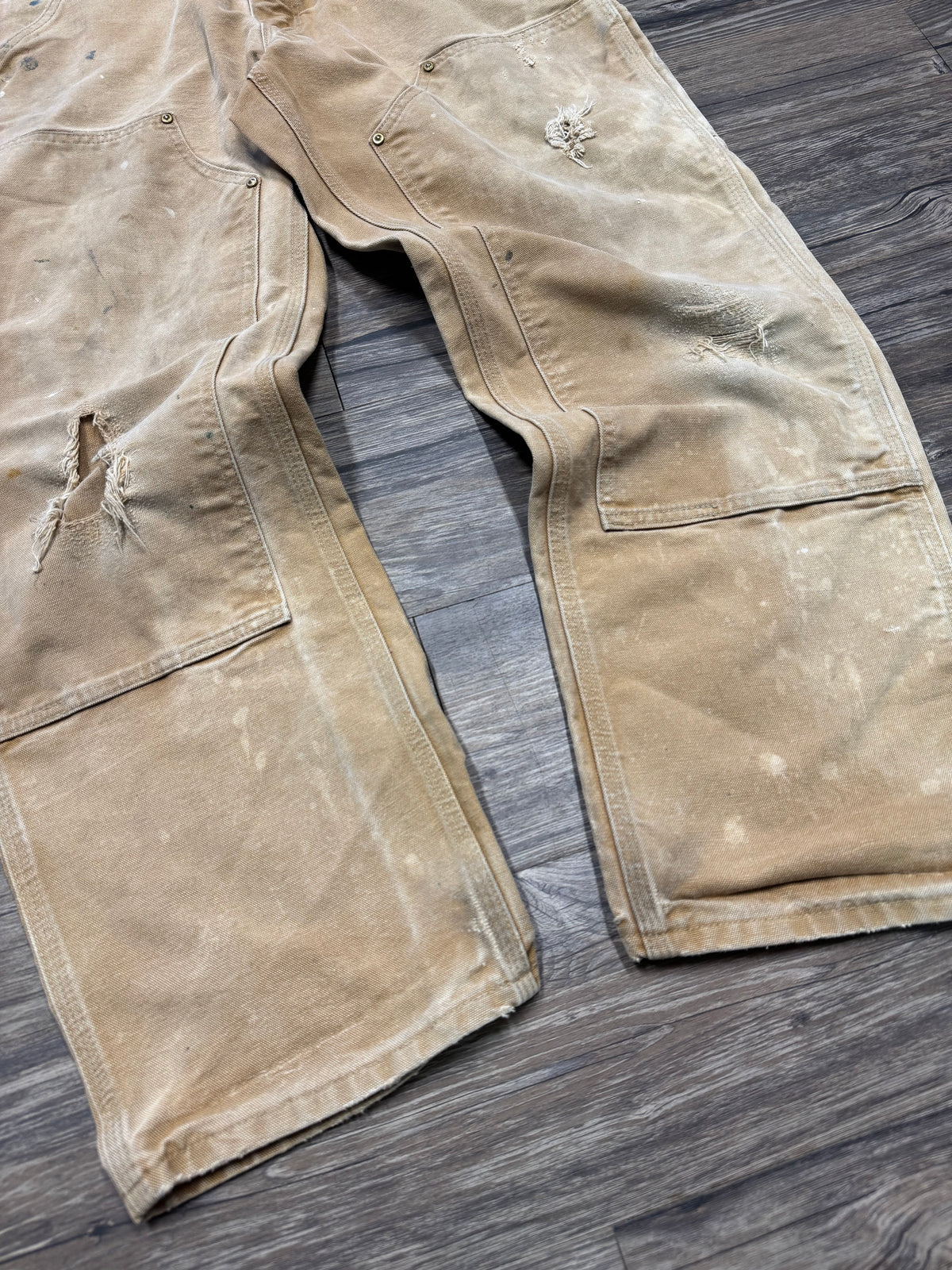 CARHARTT DISTRESSED DOUBLE KNEE CARPENTER PANTS (30)