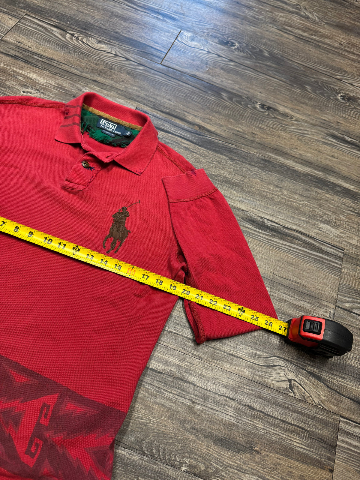 POLO RALPH LAUREN AZTEC FLAG 1/1 LONGSLEEVE POLO (L)