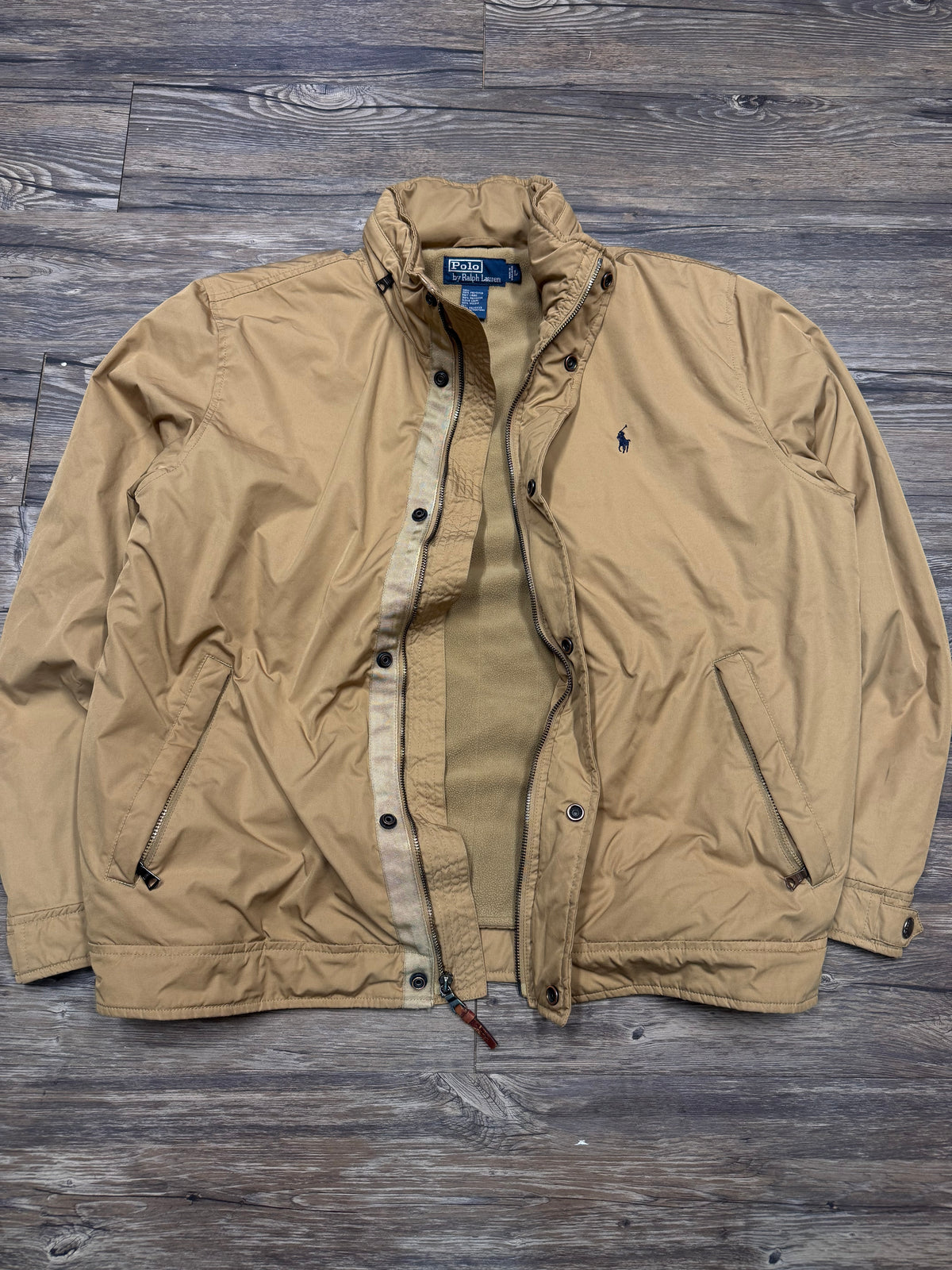 POLO RALPH LAUREN HARRINGTON POLARTEC ZIP UP JACKET (L)