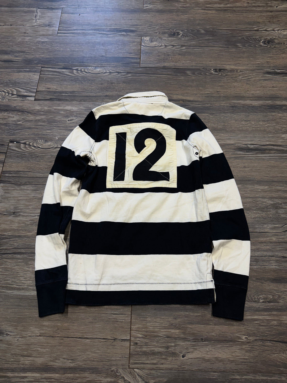 POLO RALPH LAUREN RUGBY CREST LONG SLEEVE WMNS STRIPED POLO (XS)