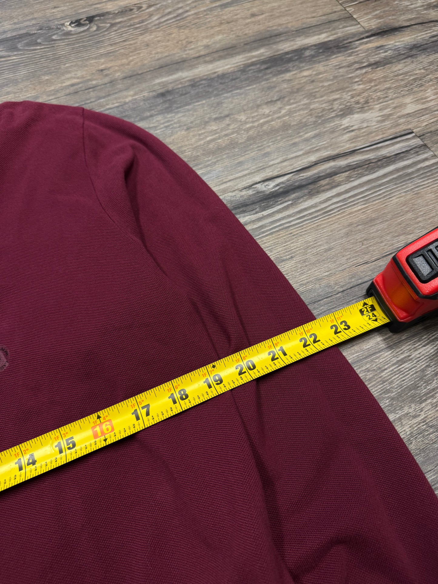 POLO RALPH LAUREN LONG-SLEEVE MAROON POLO (S)