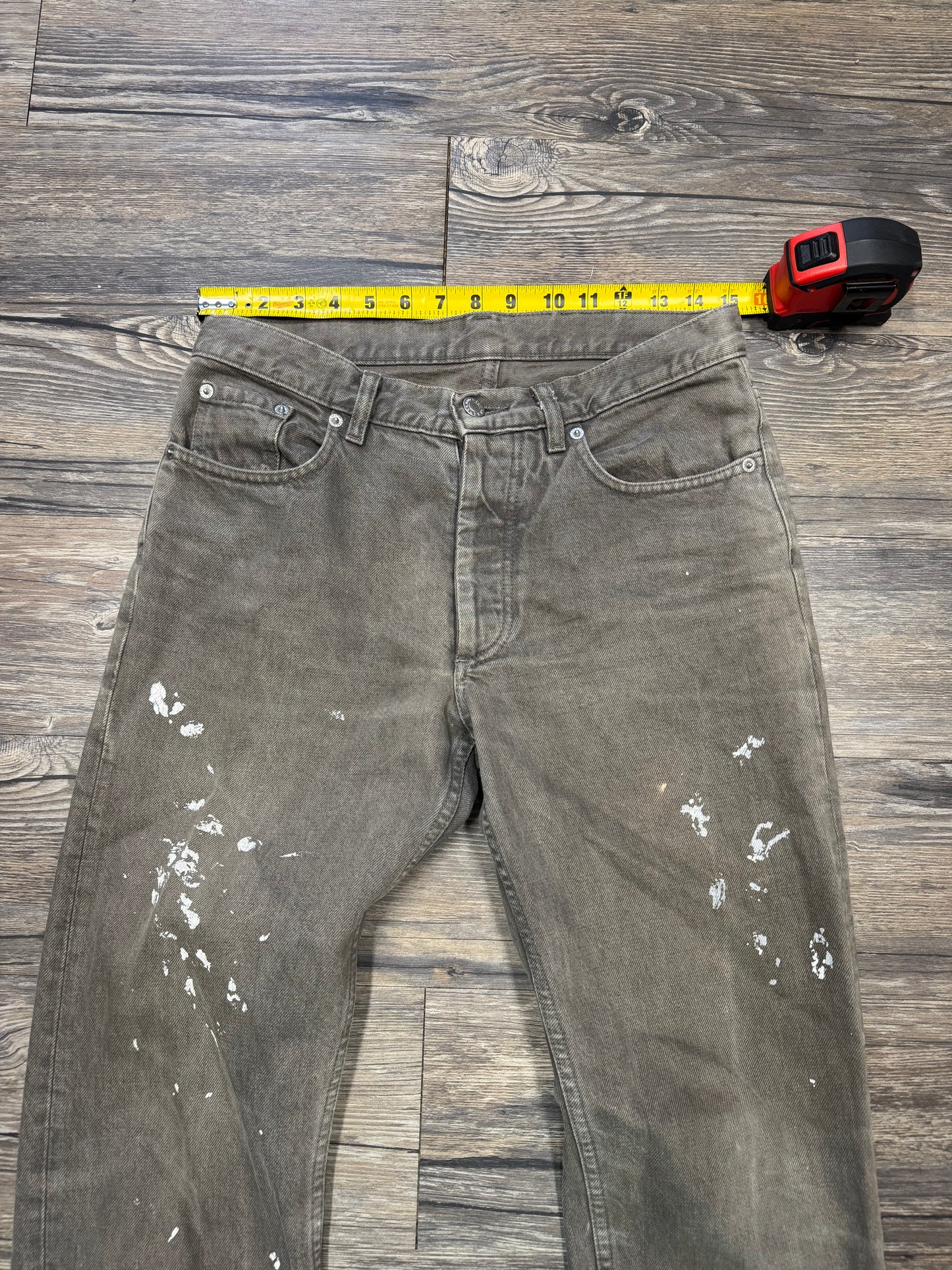 HELMUT LANG AW00 OVERDYED PAINTER JEANS (28)