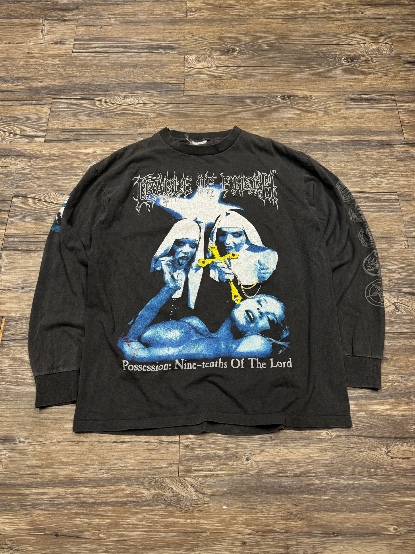 CRADLE OF ‘FILTH DECADENCE IS A VIRTUE’ FADED BOXY LONGSLEEVE (L)