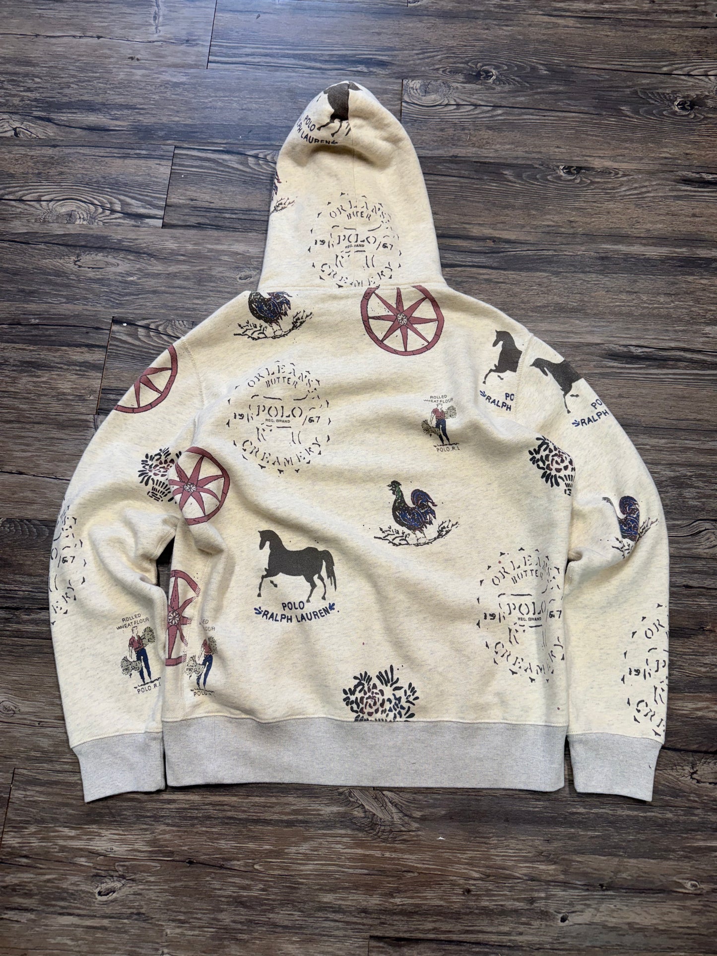 POLO RALPH LAUREN FARM SKETCHES HOODIE (M)