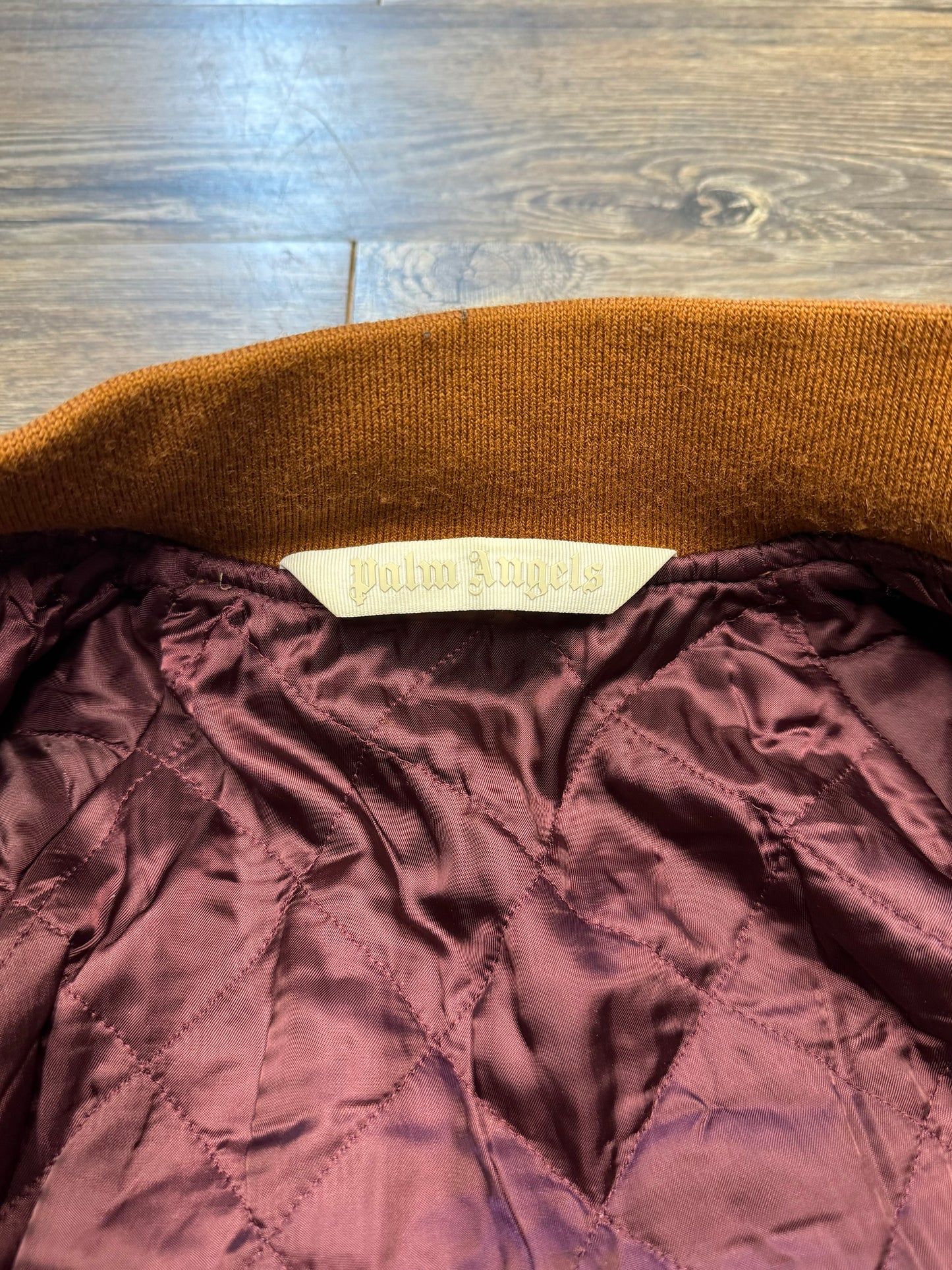 PALM ANGELS FLAME LEATHER JACKET (M)